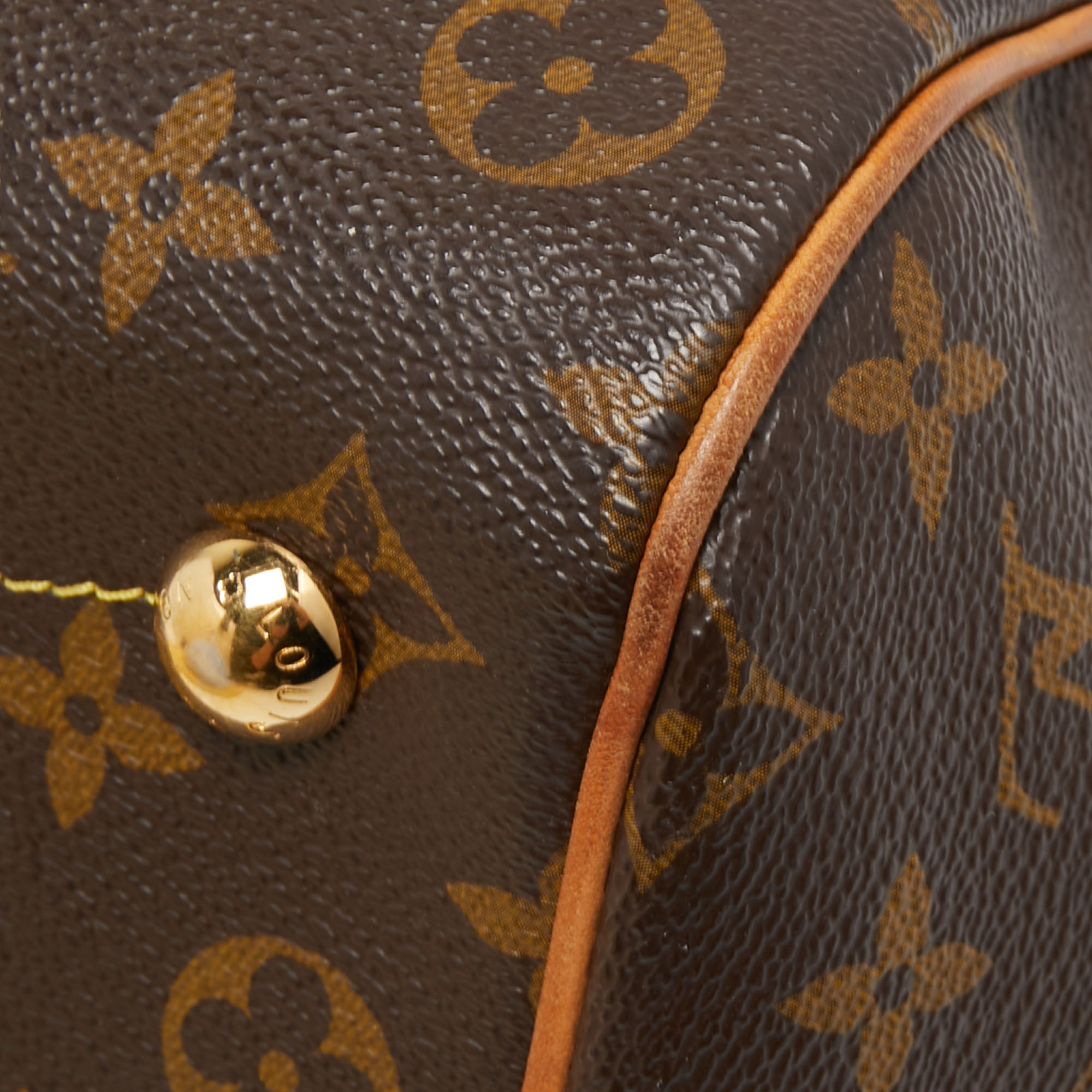 Tivoli cloth handbag Louis Vuitton Brown in Cloth - 30627123