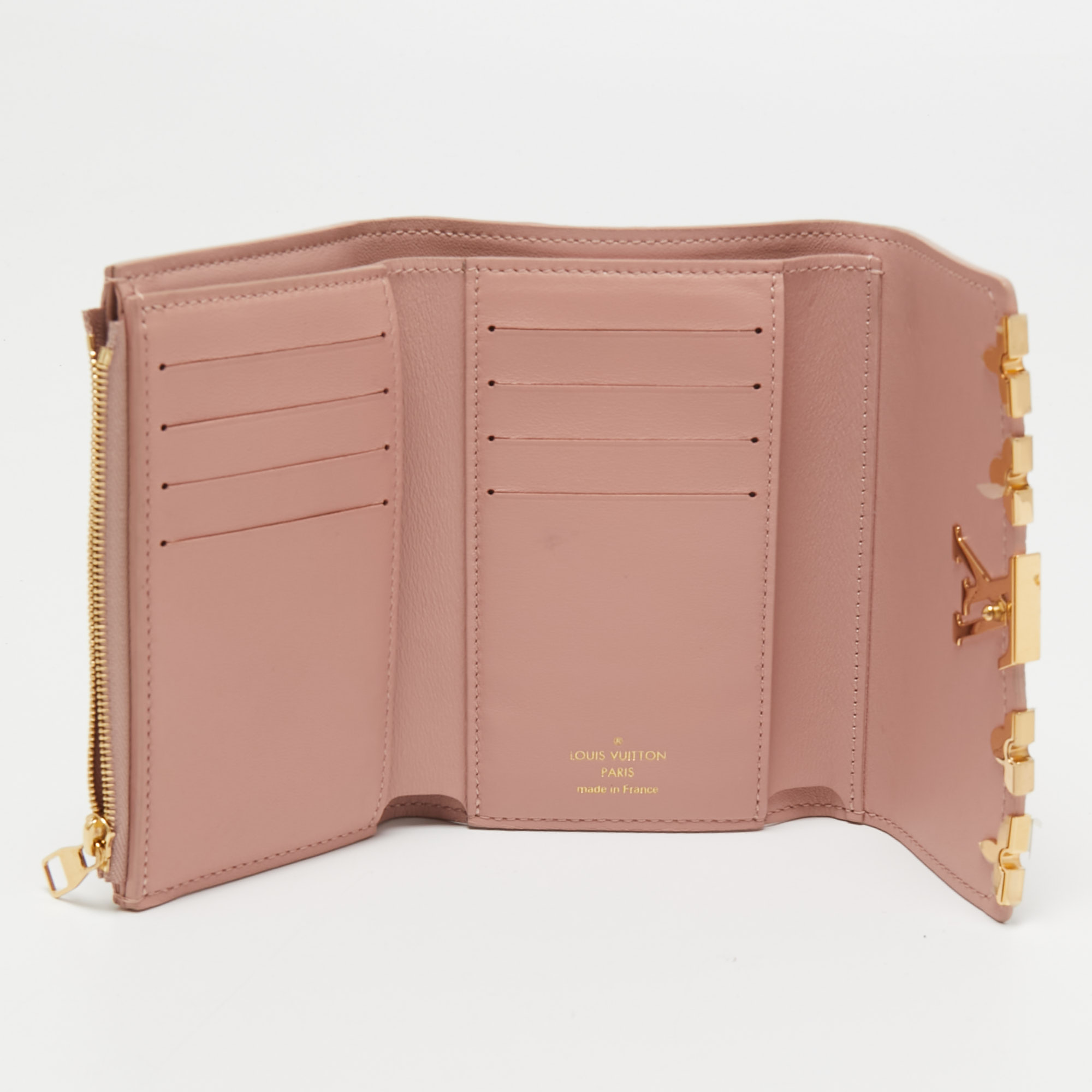 

Louis Vuitton Magnolia Leather Capucines Compact Wallet, Pink