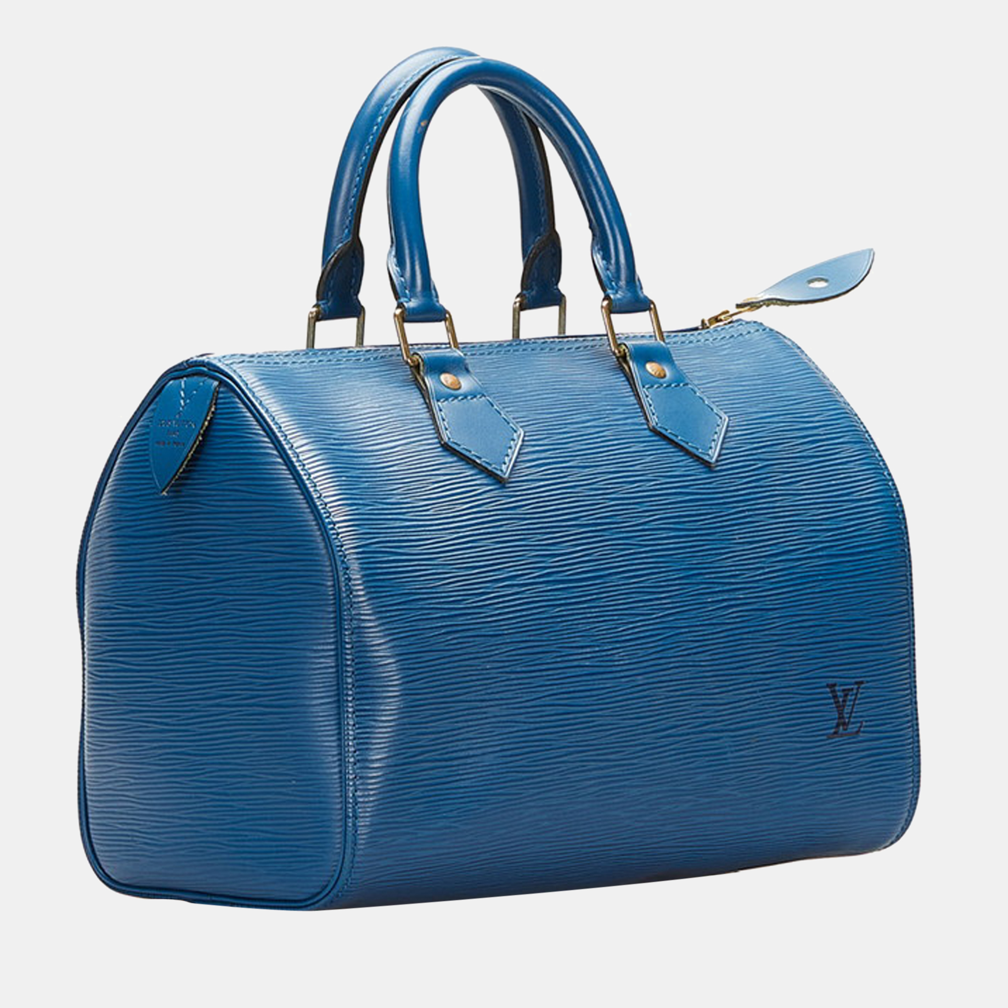 

Louis Vuitton Blue Epi Leather Speedy 25 Satchel Bag