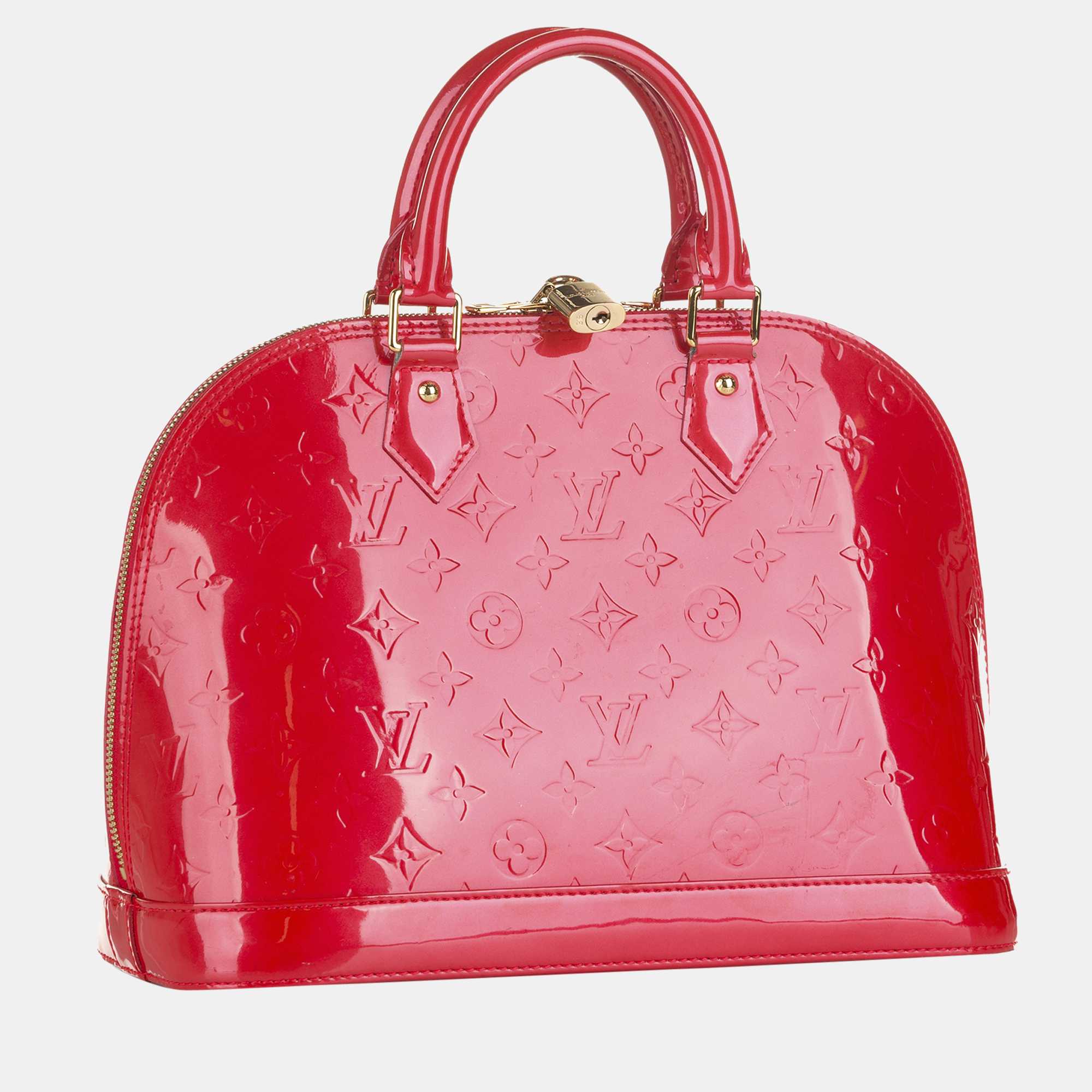 

Louis Vuitton Red Monogram Vernis Alma PM