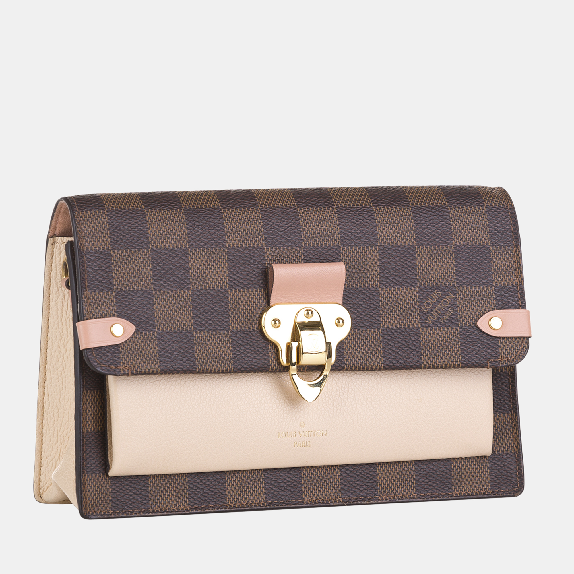 

Louis Vuitton Brown/White Damier Ebene Vavin Wallet on Chain