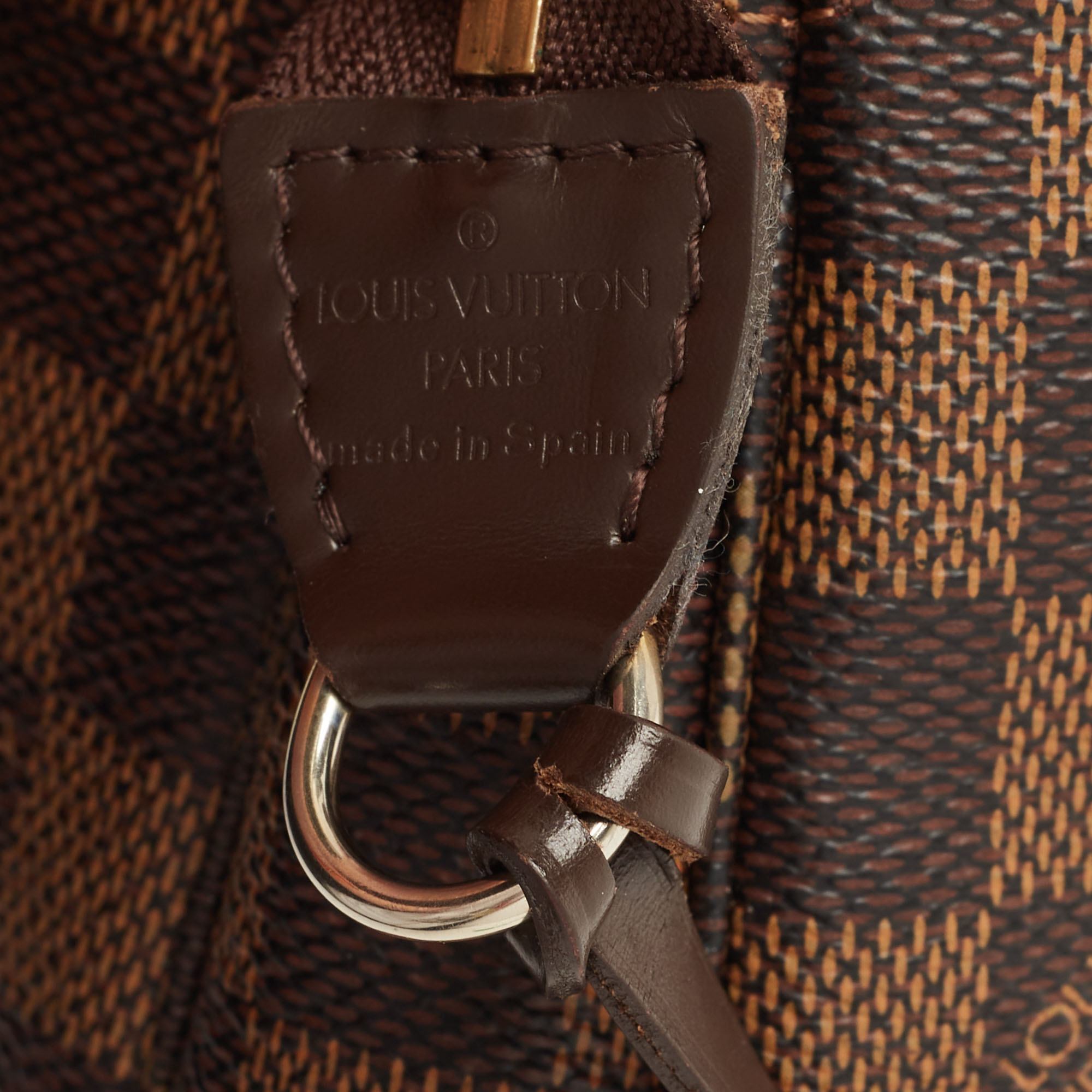 LOUIS VUITTON Damier Canvas Leather Pouch Accessories Bag LP5731