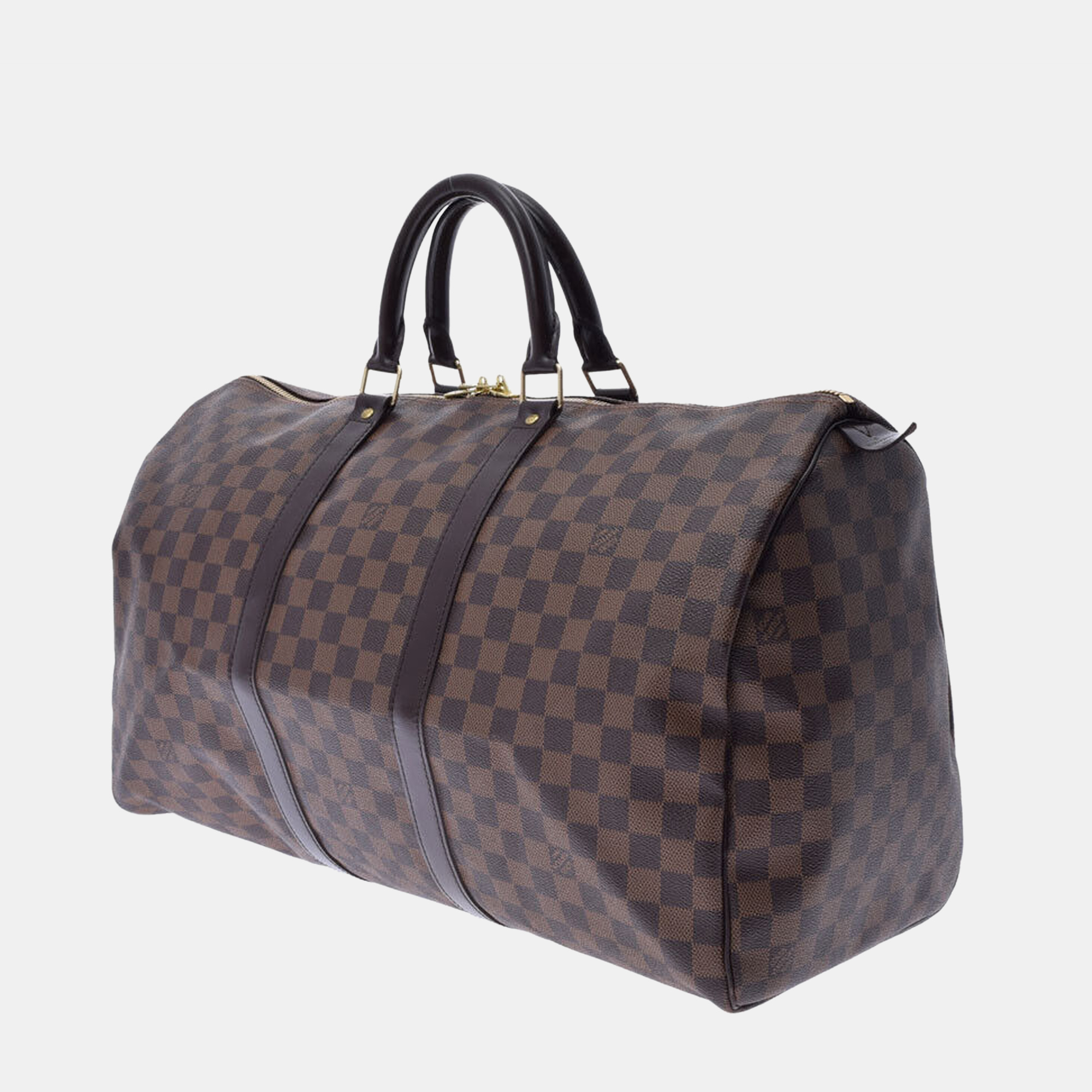 

Louis Vuitton Brown Damier Ebene Canvas Keepall 50 Duffel Bag