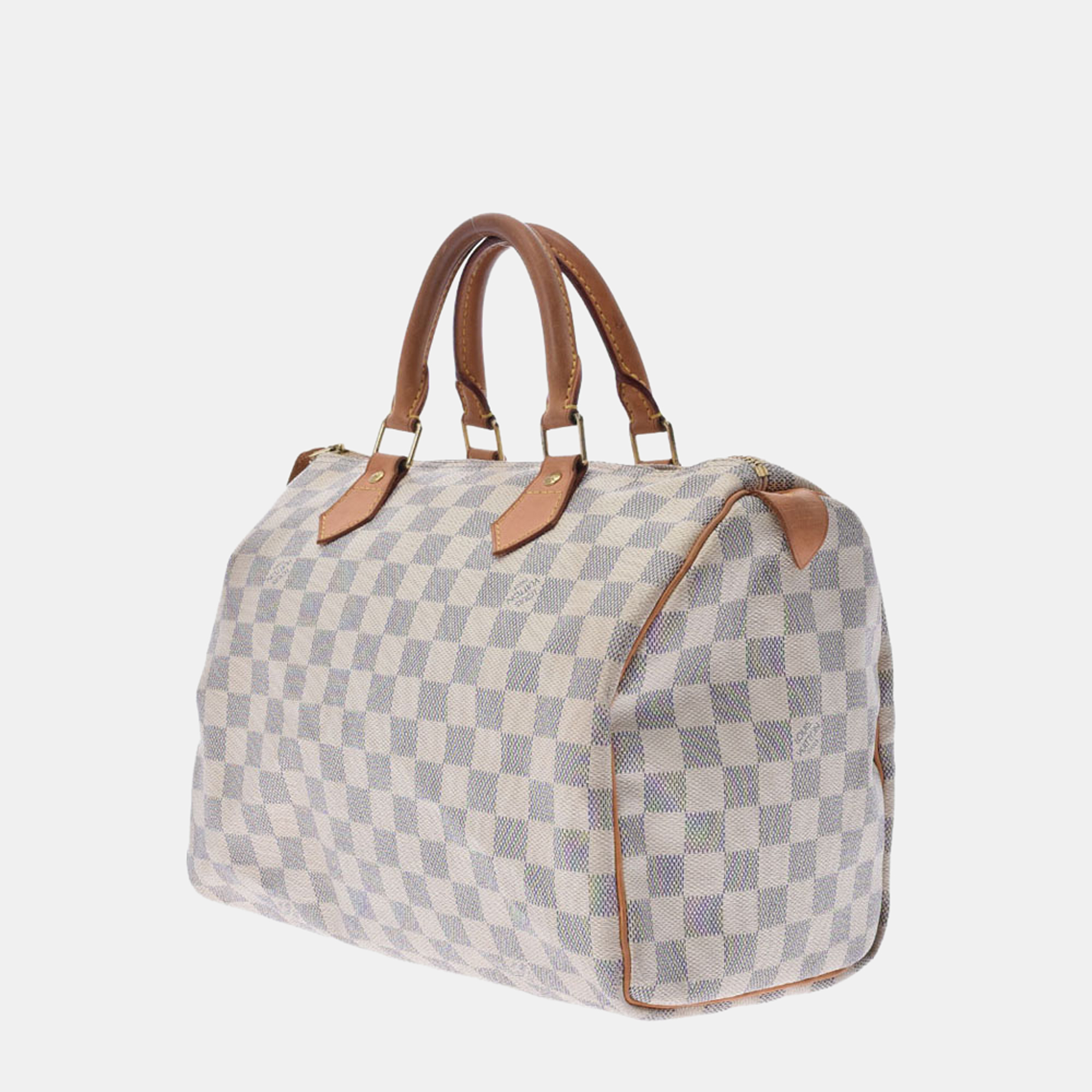 

Louis Vuitton White Damier Azur Canvas Speedy 30 Top Handle Bag