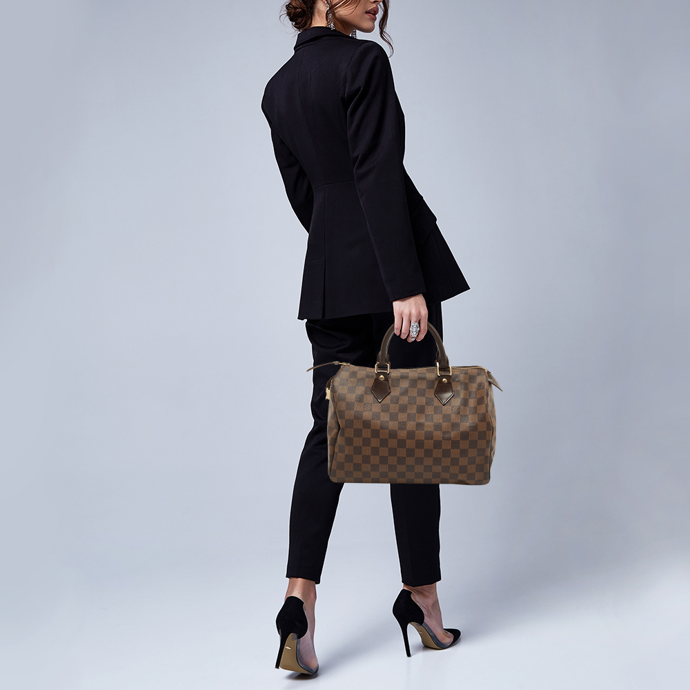 

Louis Vuitton Damier Ebene Canvas Speedy 30 Bag, Brown