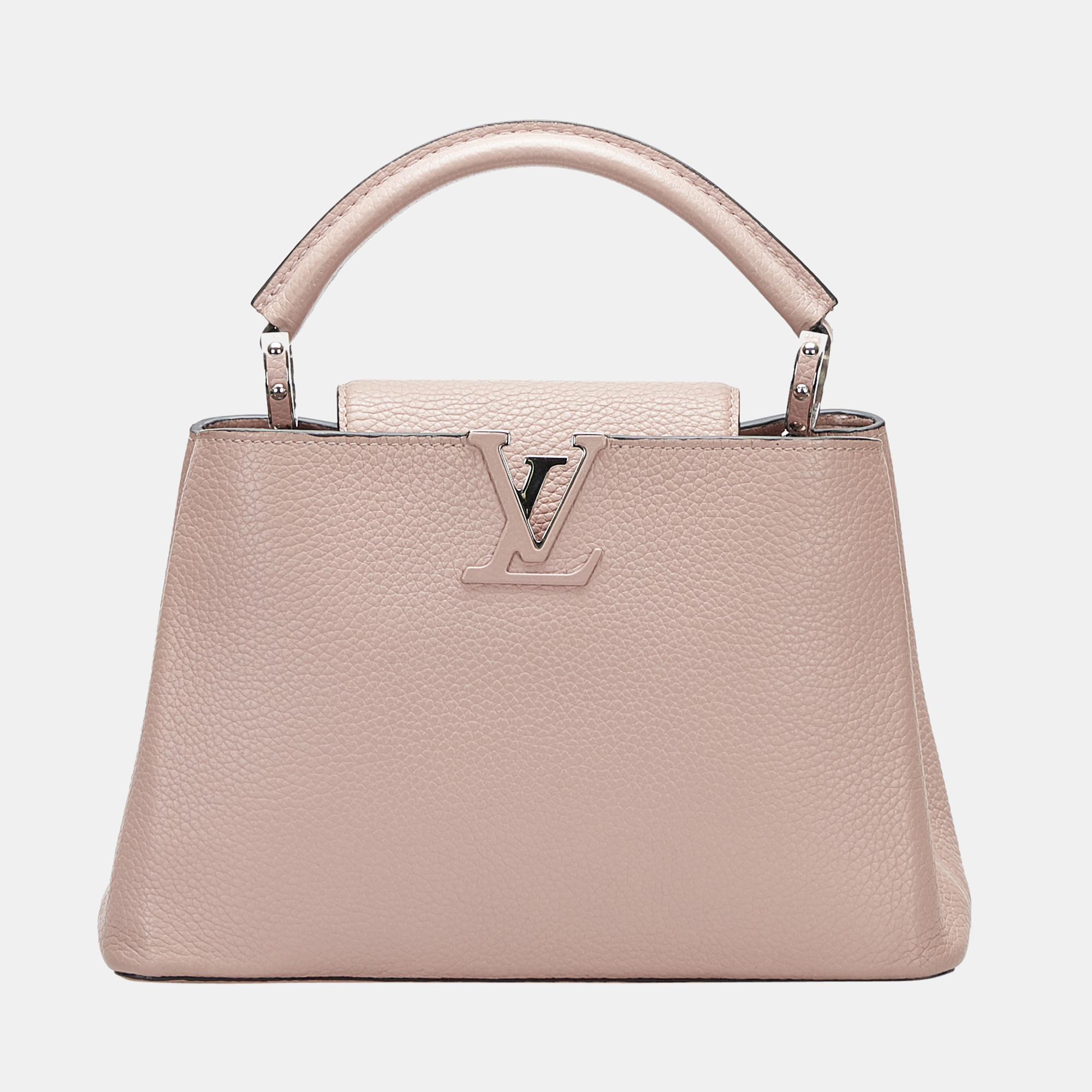 Pre-owned Louis Vuitton Pink Taurillon Capucines Bb