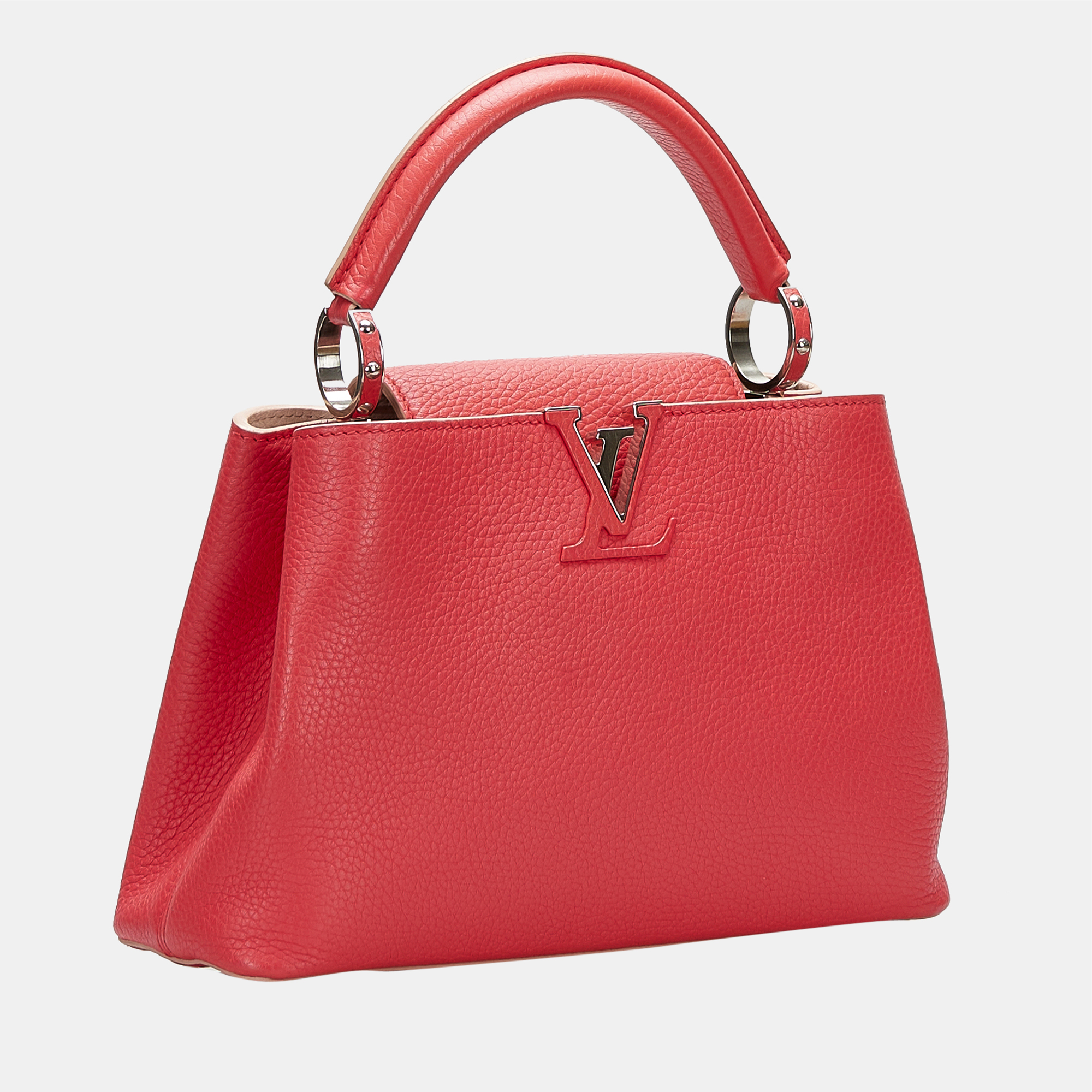 

Louis Vuitton Red Taurillon Capucines BB