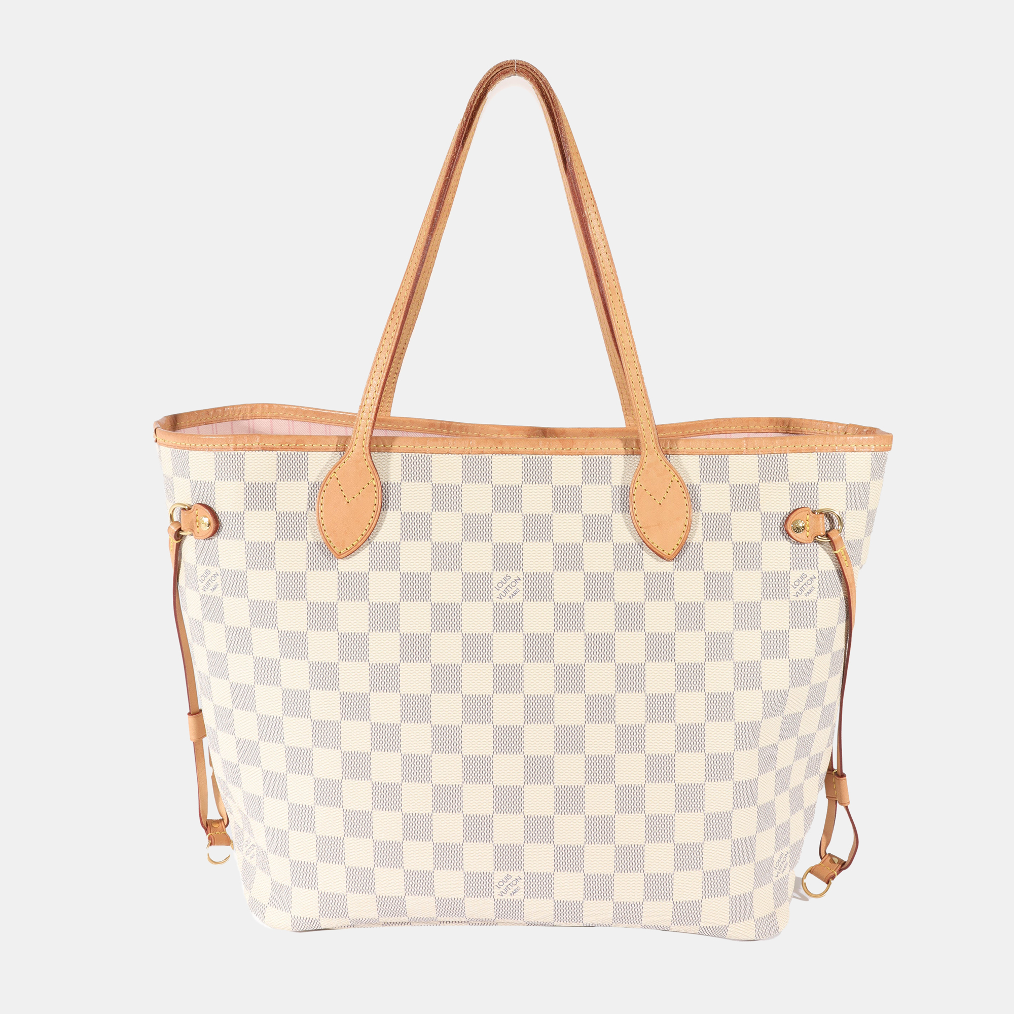 Louis Vuitton White/beige Damier Azur Canvas Neverfull MM Bag
