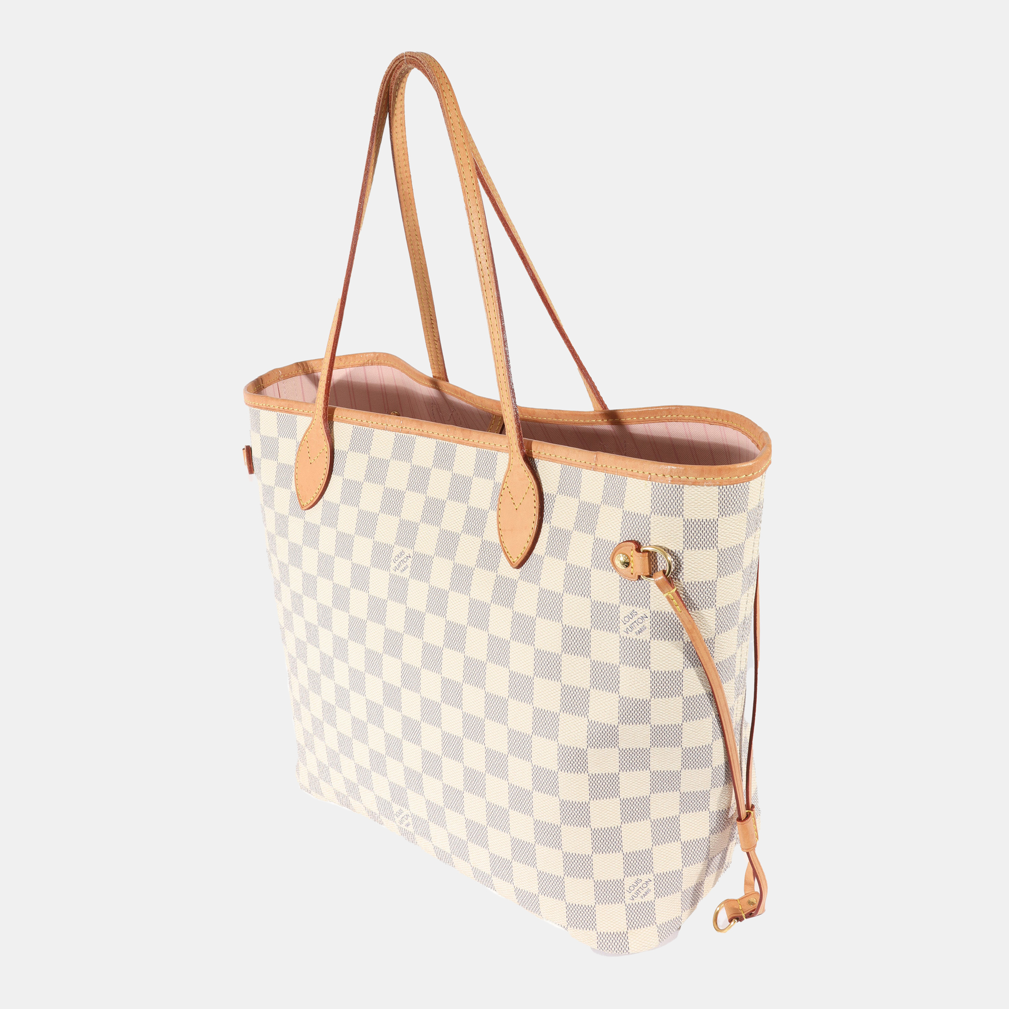 

Louis Vuitton White/beige Damier Azur Canvas Neverfull MM Bag