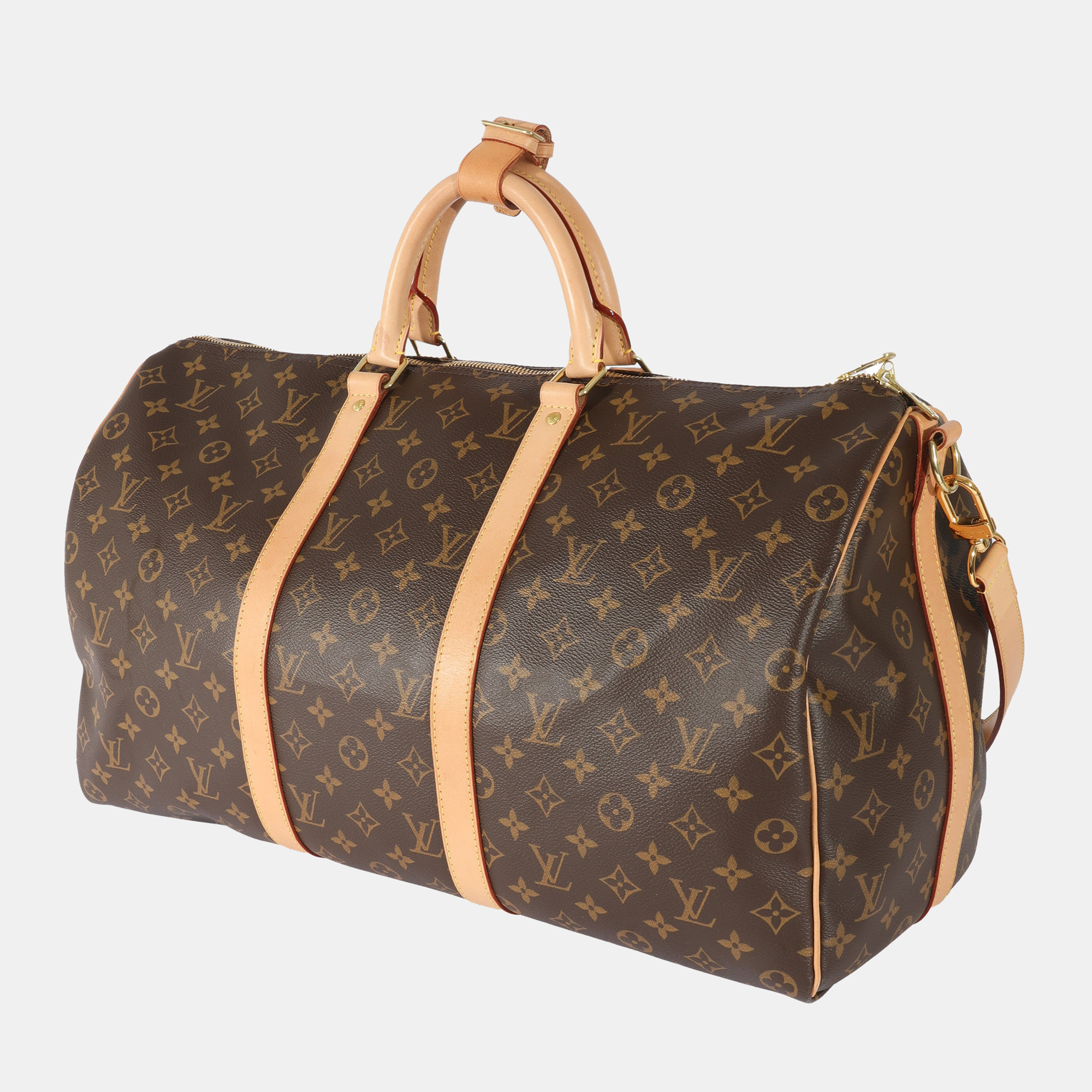 

Louis Vuitton Monogram Canvas Keepall Bandouliere 50 Bag, Brown