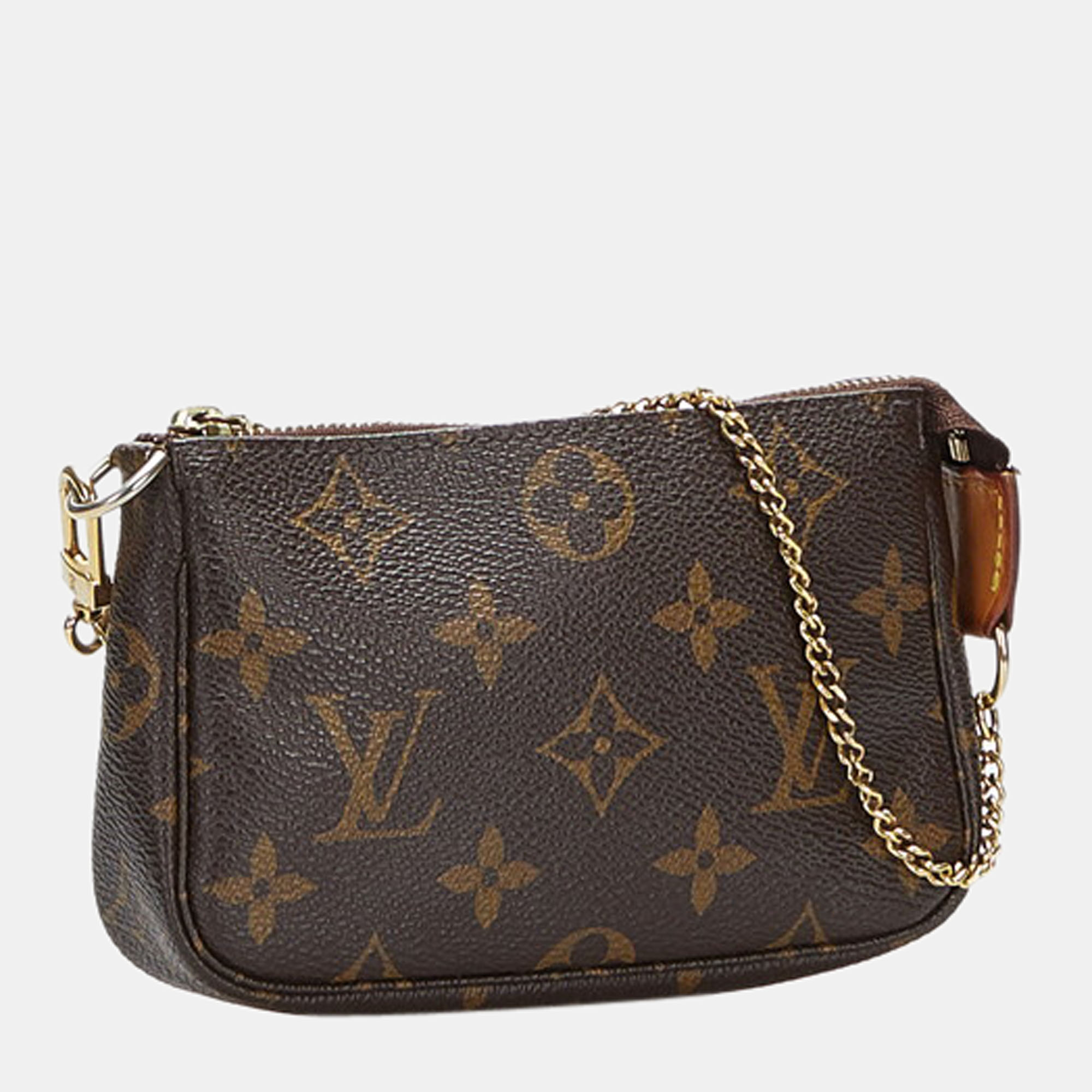 

Louis Vuitton Brown Canvas Monogram Mini Pochette Accessoires Bag