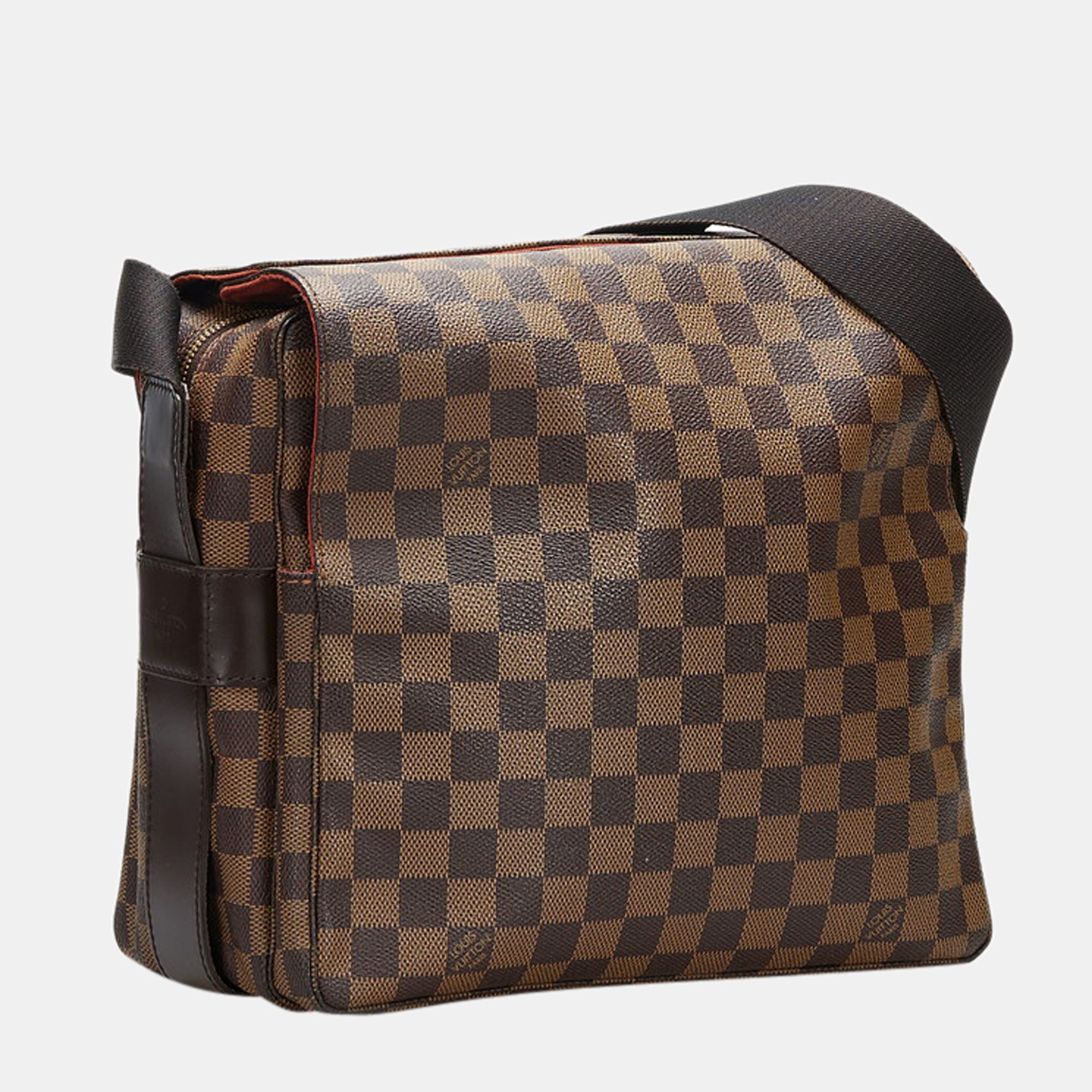 

Louis Vuitton Brown Canvas Damier Ebene Naviglio Bag