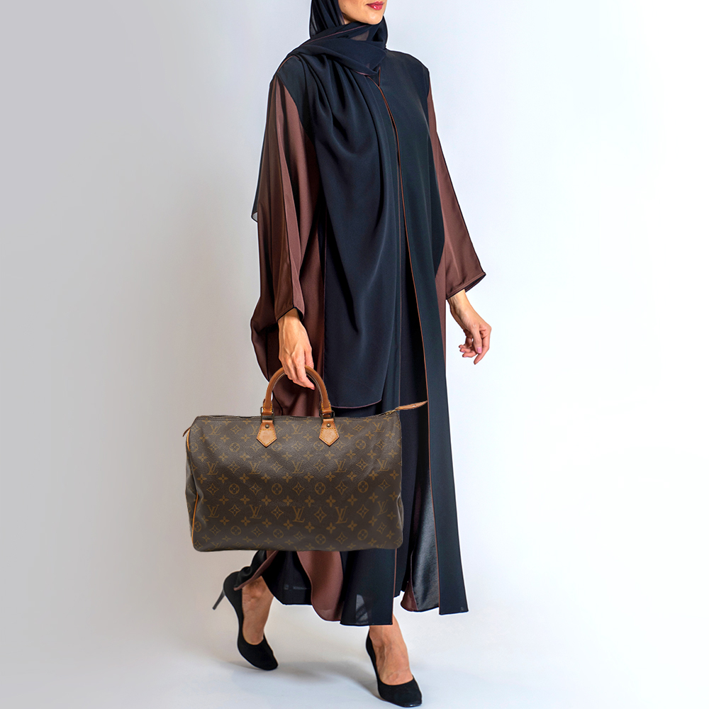 

Louis Vuitton Monogram Canvas Speedy 40 Bag, Brown