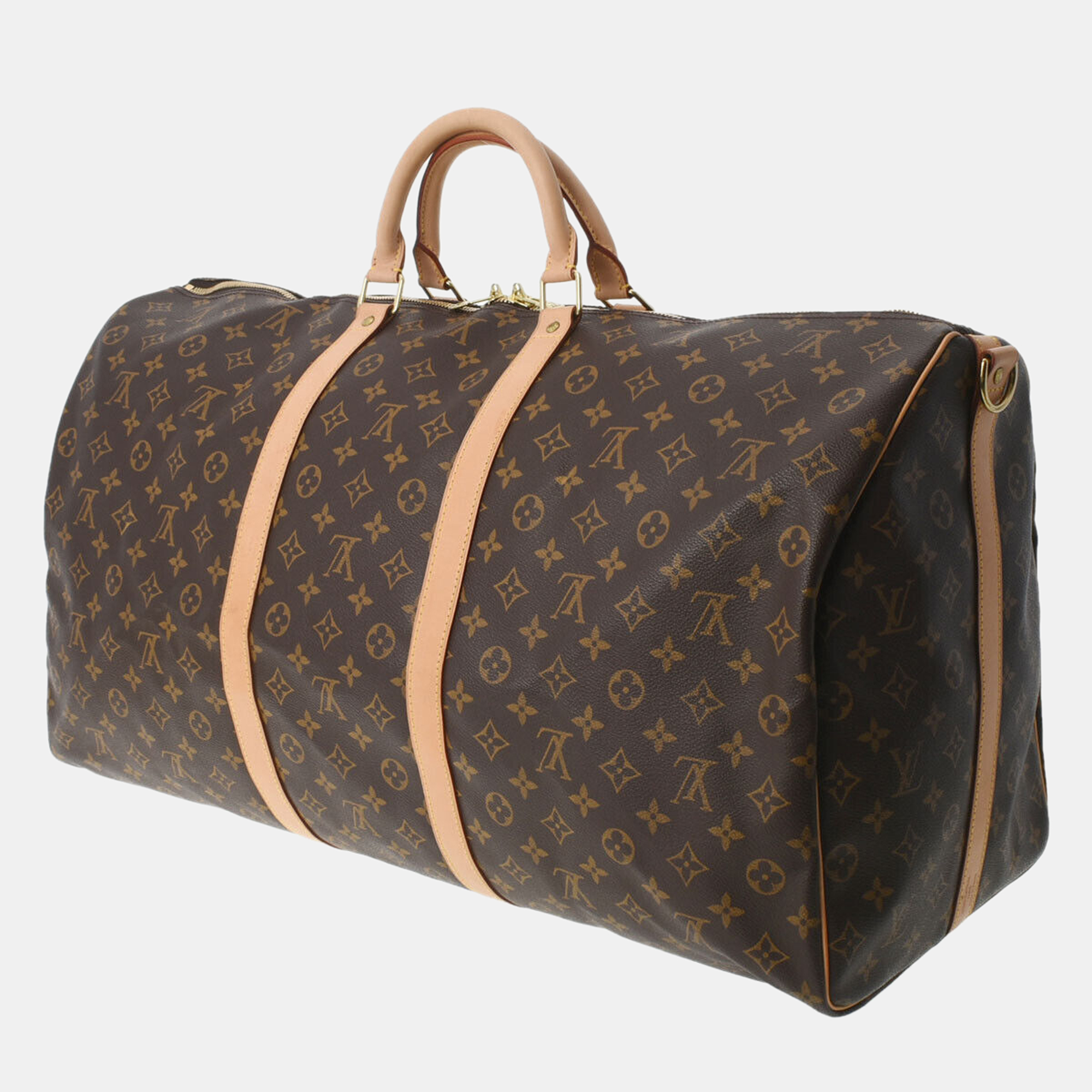 

Louis Vuitton Brown Canvas Monogram Keepall Bandouliere 60 Duffel Bag
