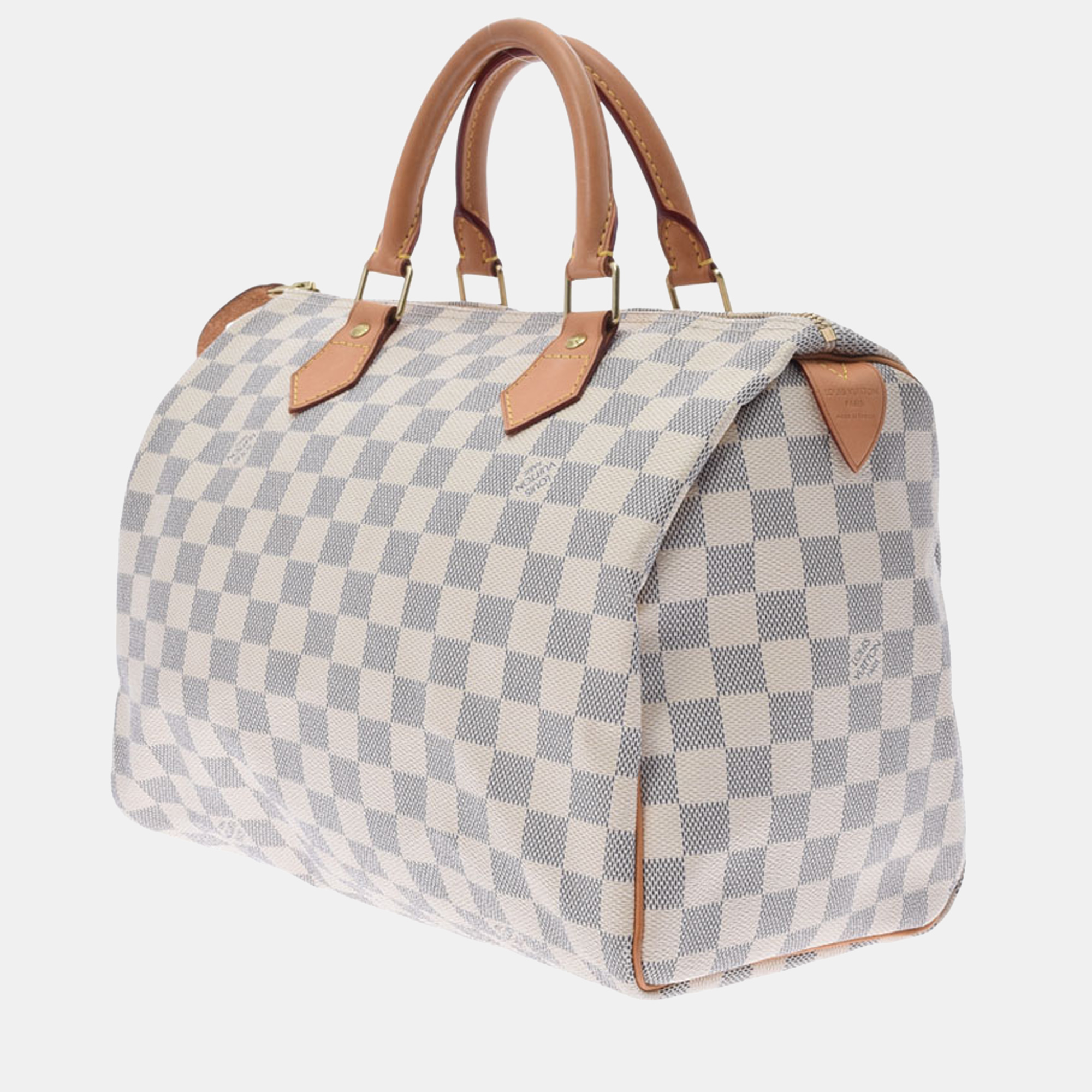 

Louis Vuitton White Canvas Damier Azur Speedy 30 Satchel Bag