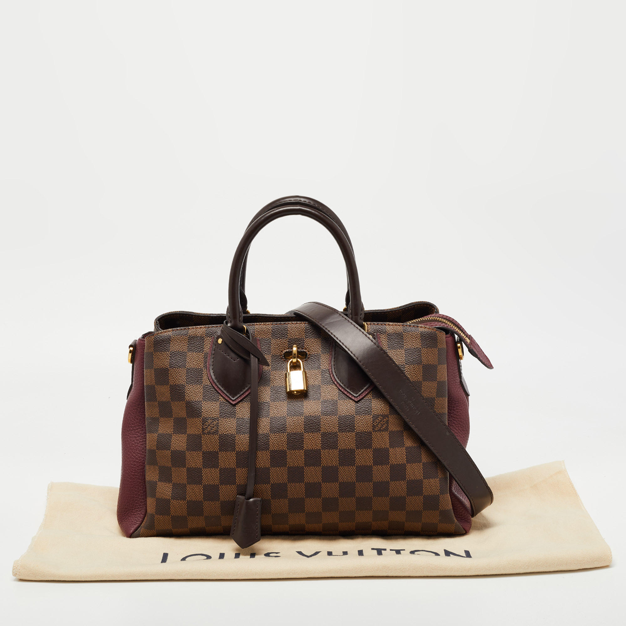 Louis Vuitton - Normandy Damier Canvas Taurillon Leather Burgundy