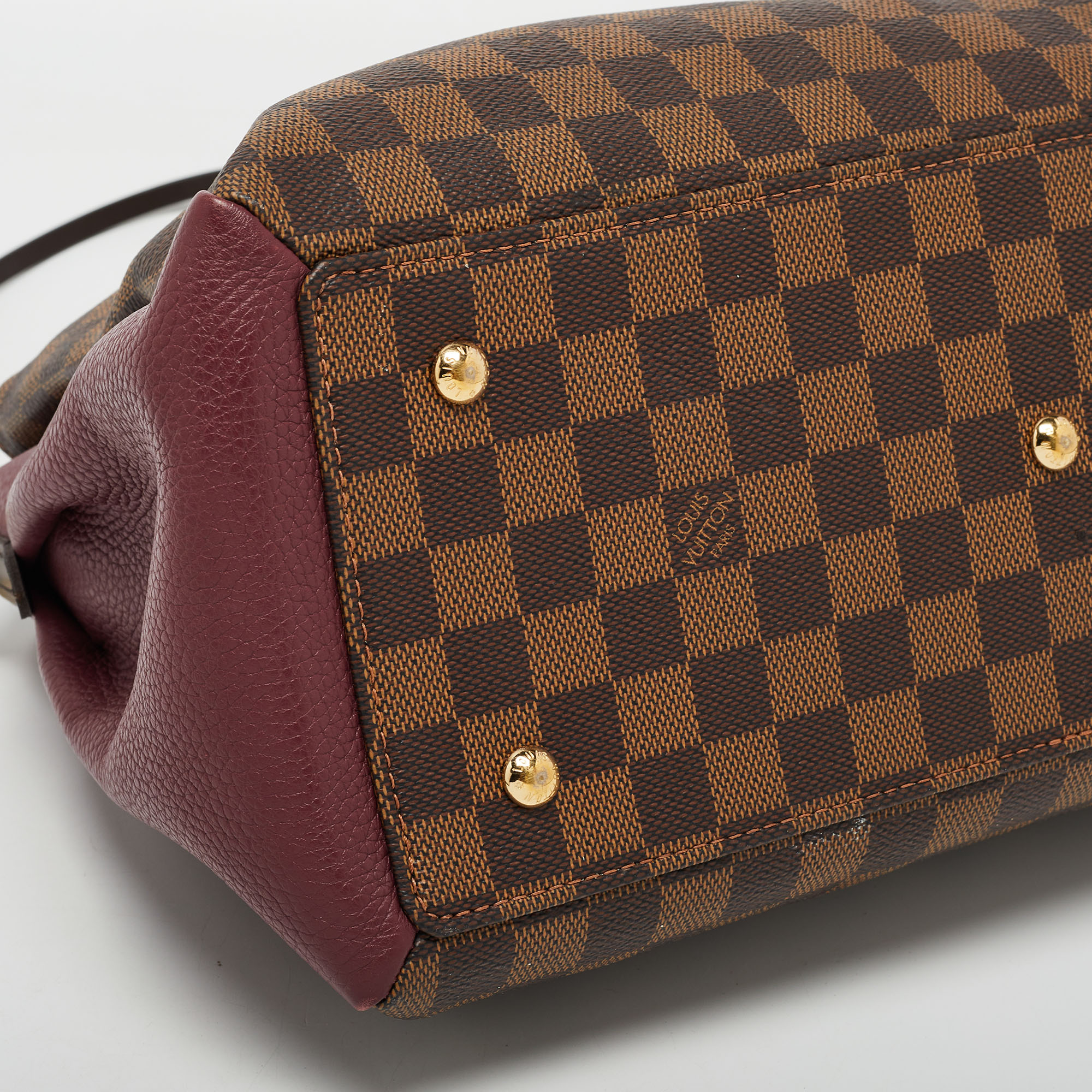 Louis Vuitton Tote Normandy Damier Ebene Ebene/White in Cuir  Taurillon/Canvas/Shearling with Gold-tone - US