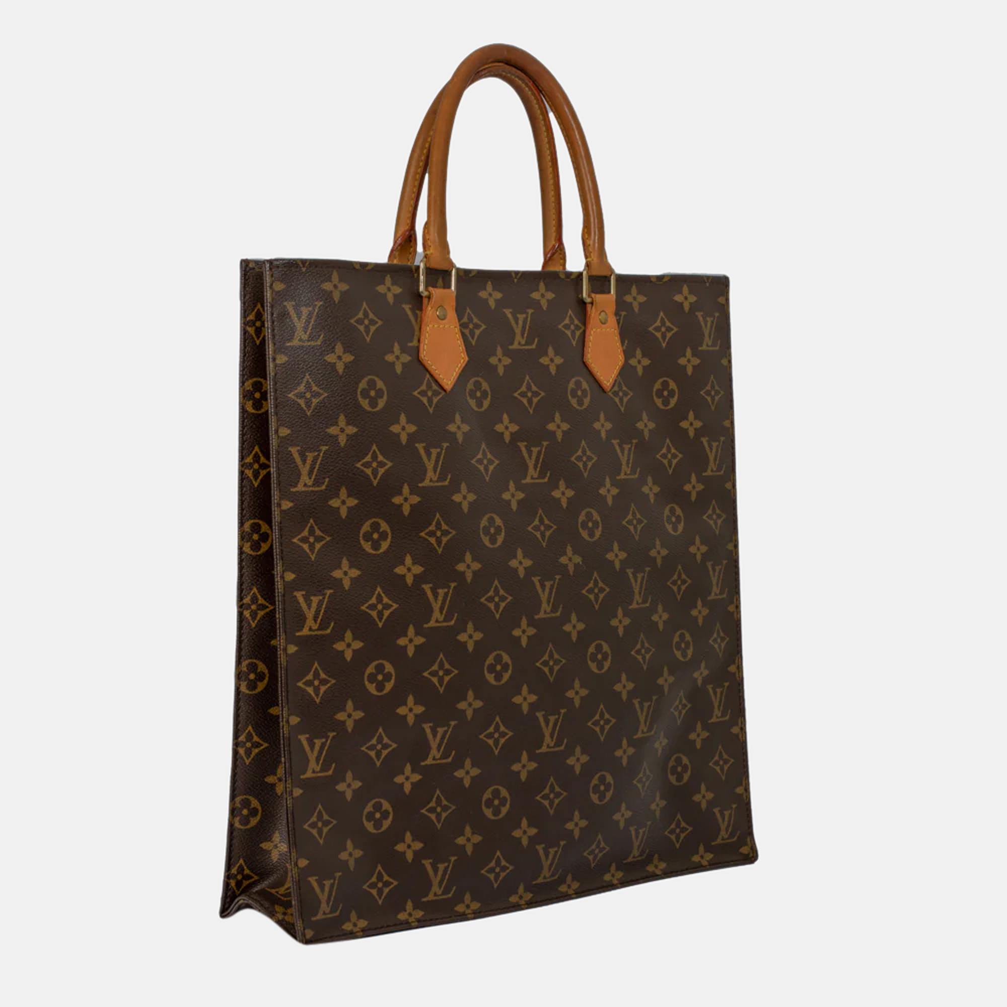 

Louis Vuitton Brown Canvas Monogram Sac Plat Tote Bag