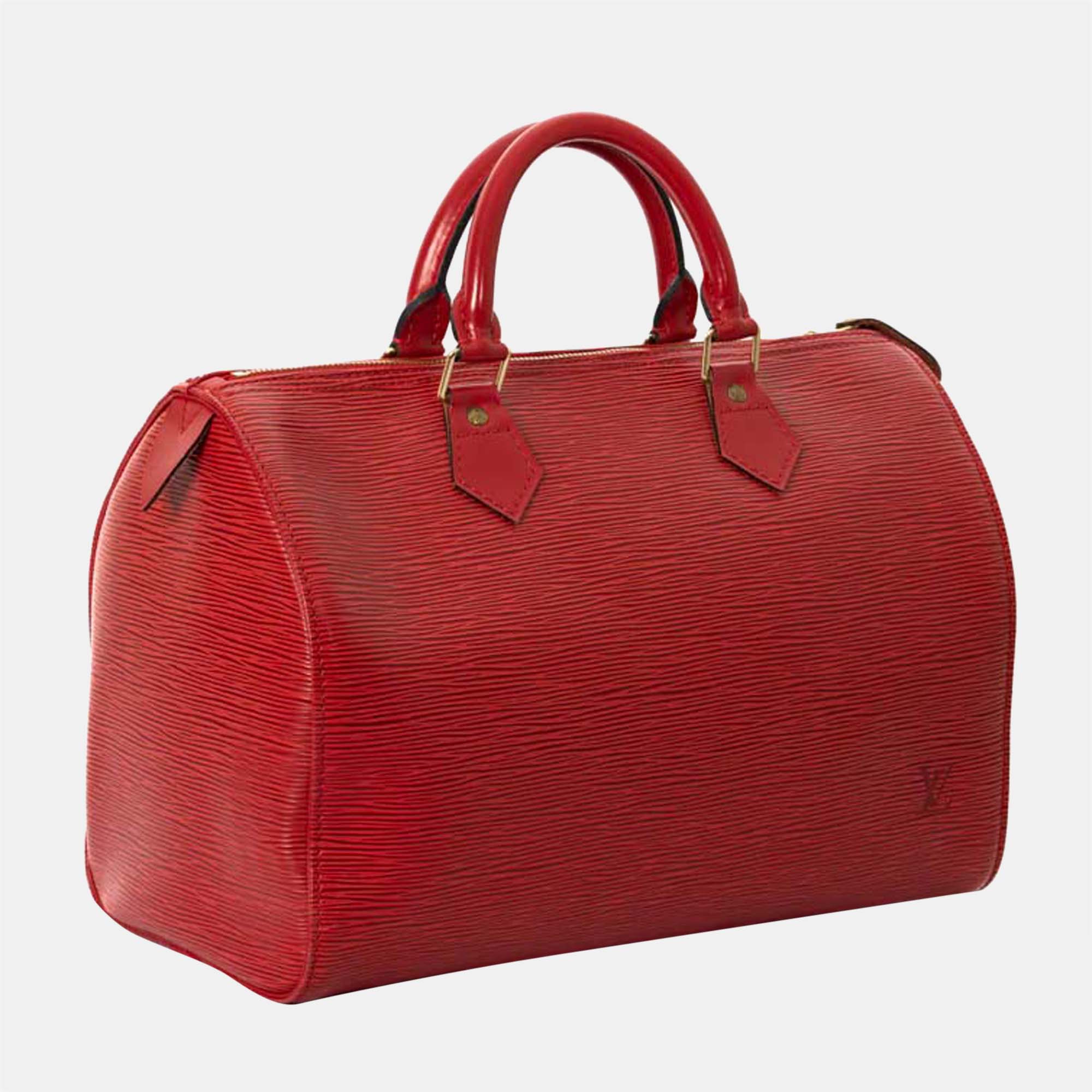 

Louis Vuitton Speedy Epi Handbag in Red Epi Leather