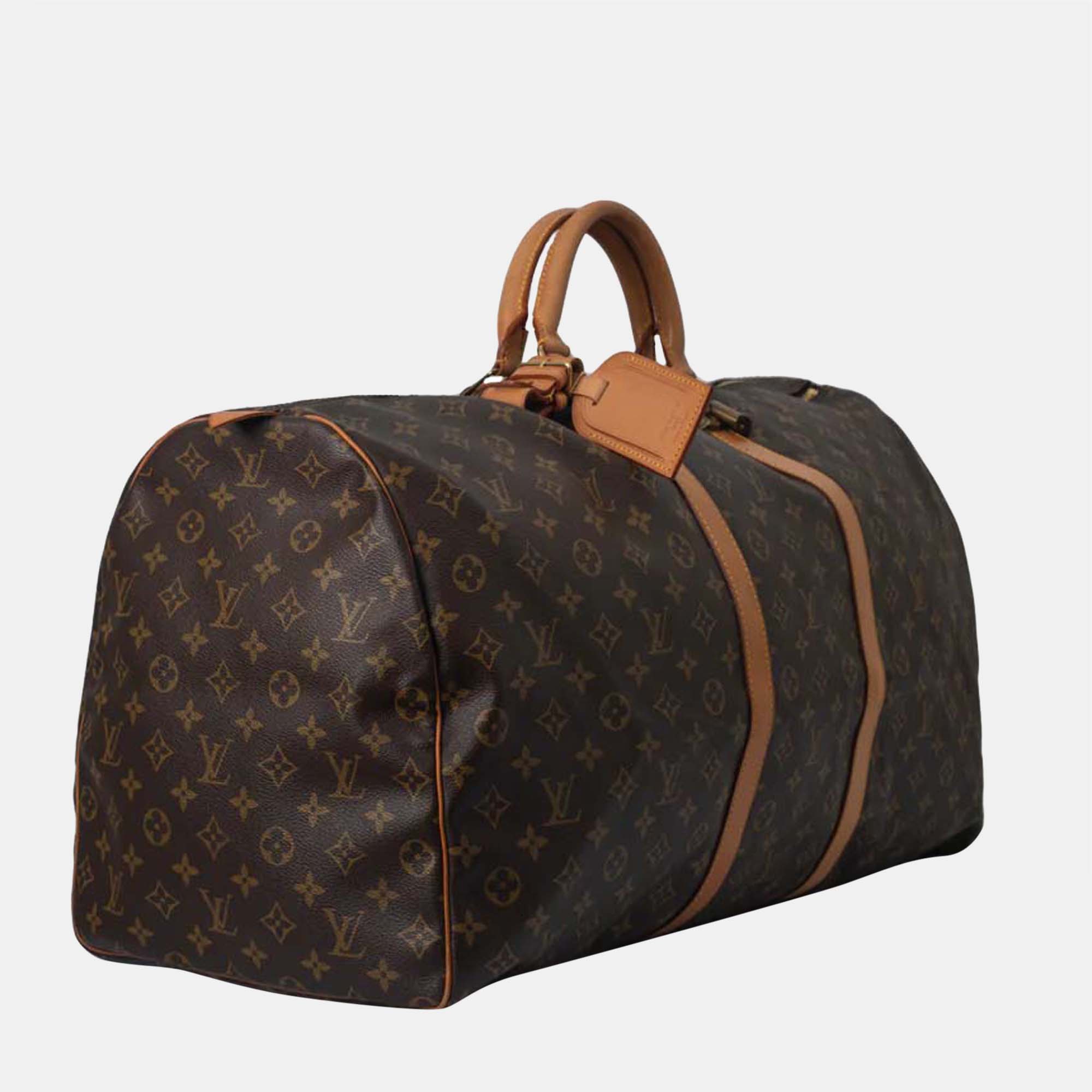 

Louis Vuitton Keepall 60 Handbag in Brown Monogram Canvas