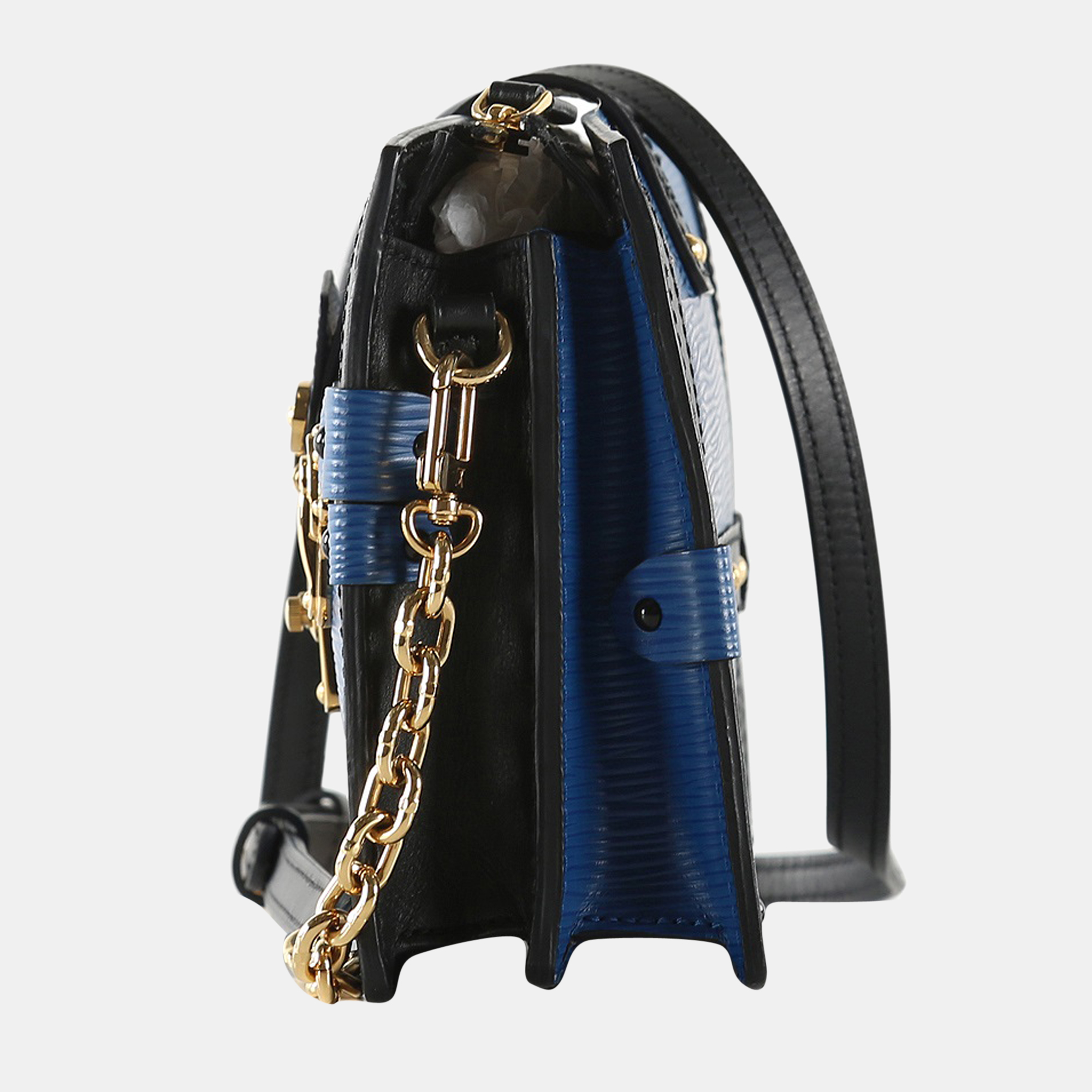 

Louis Vuitton Blue & Black Epi Leather Trunk Crossbody Bag