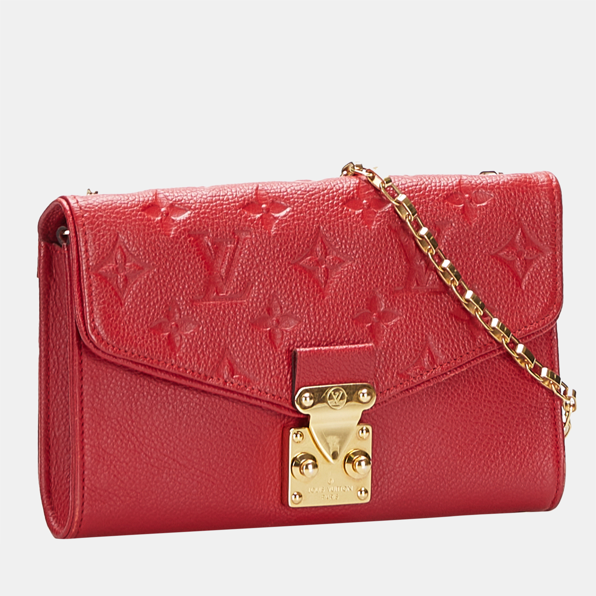 

Louis Vuitton Red Monogram Empreinte Saint-Germain Pochette