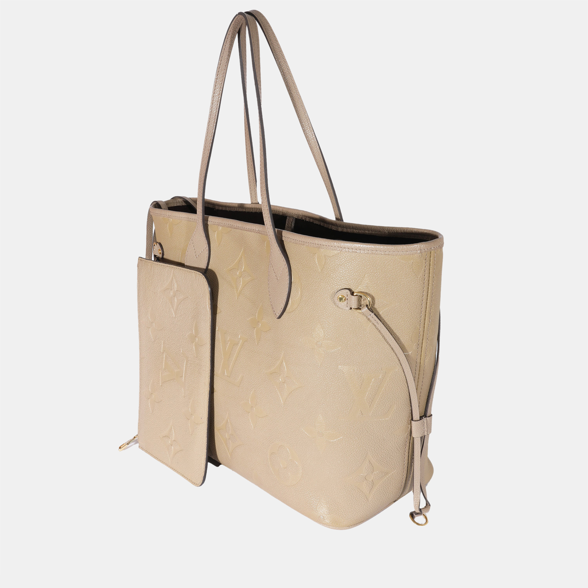 

Louis Vuitton Grey/Beige Empreinte Leather Neverfull MM Tote Bag