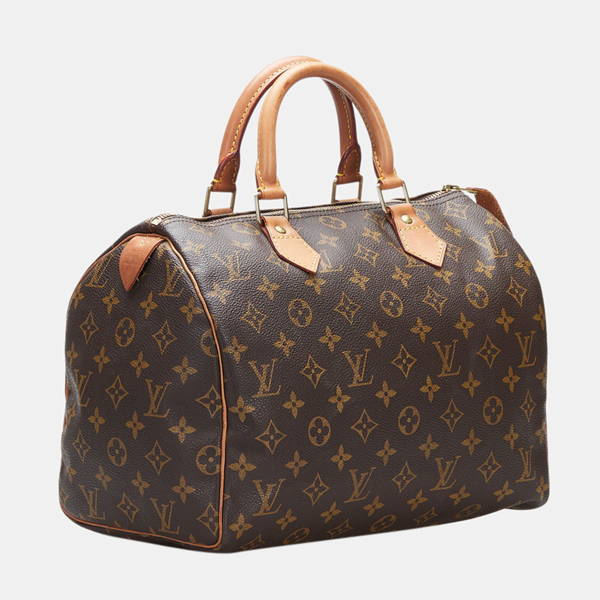 

Louis Vuitton Brown Monogram Canvas Speedy 30 Satchel Bag