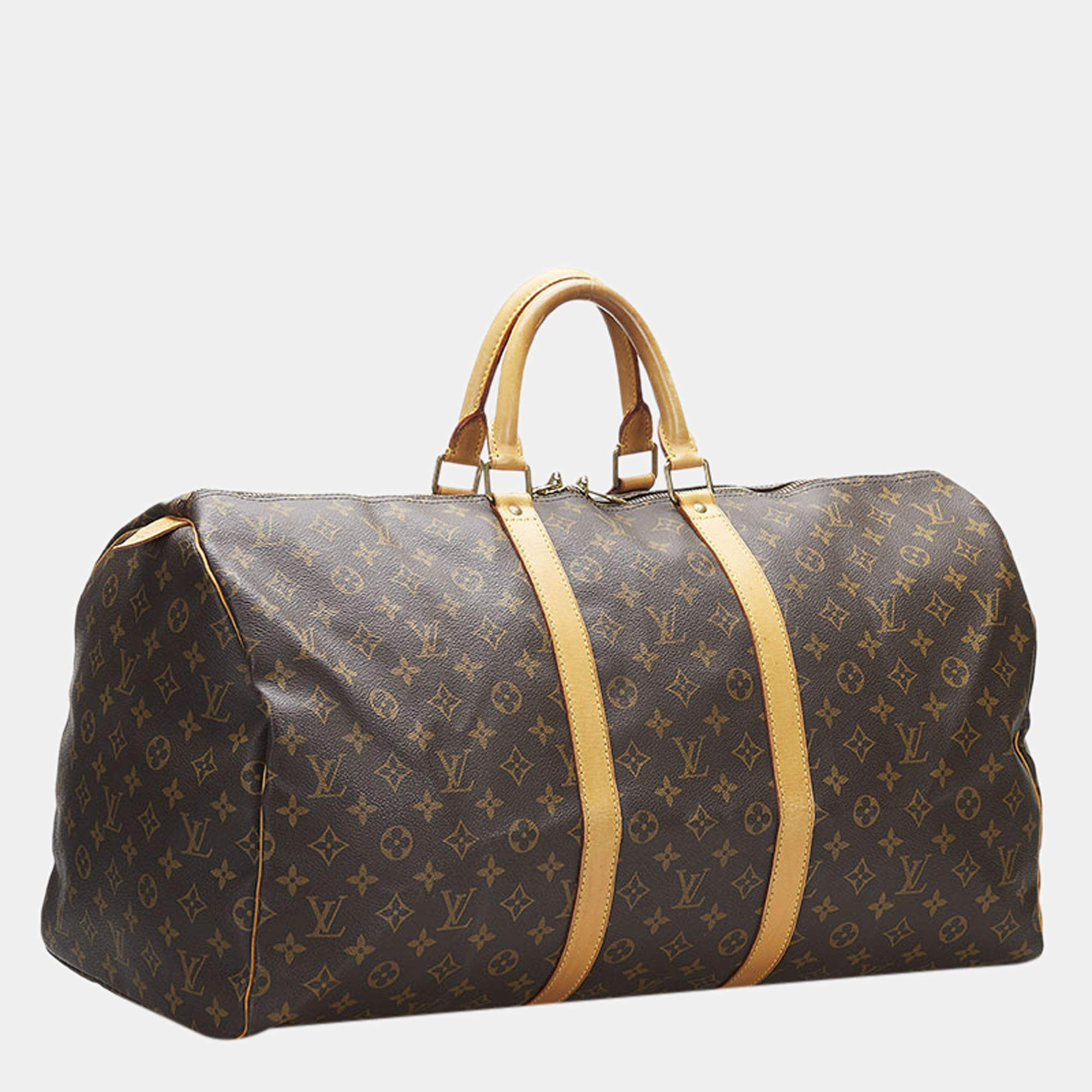 

Louis Vuitton Brown Monogram Canvas Keepall 55 Duffel Bag