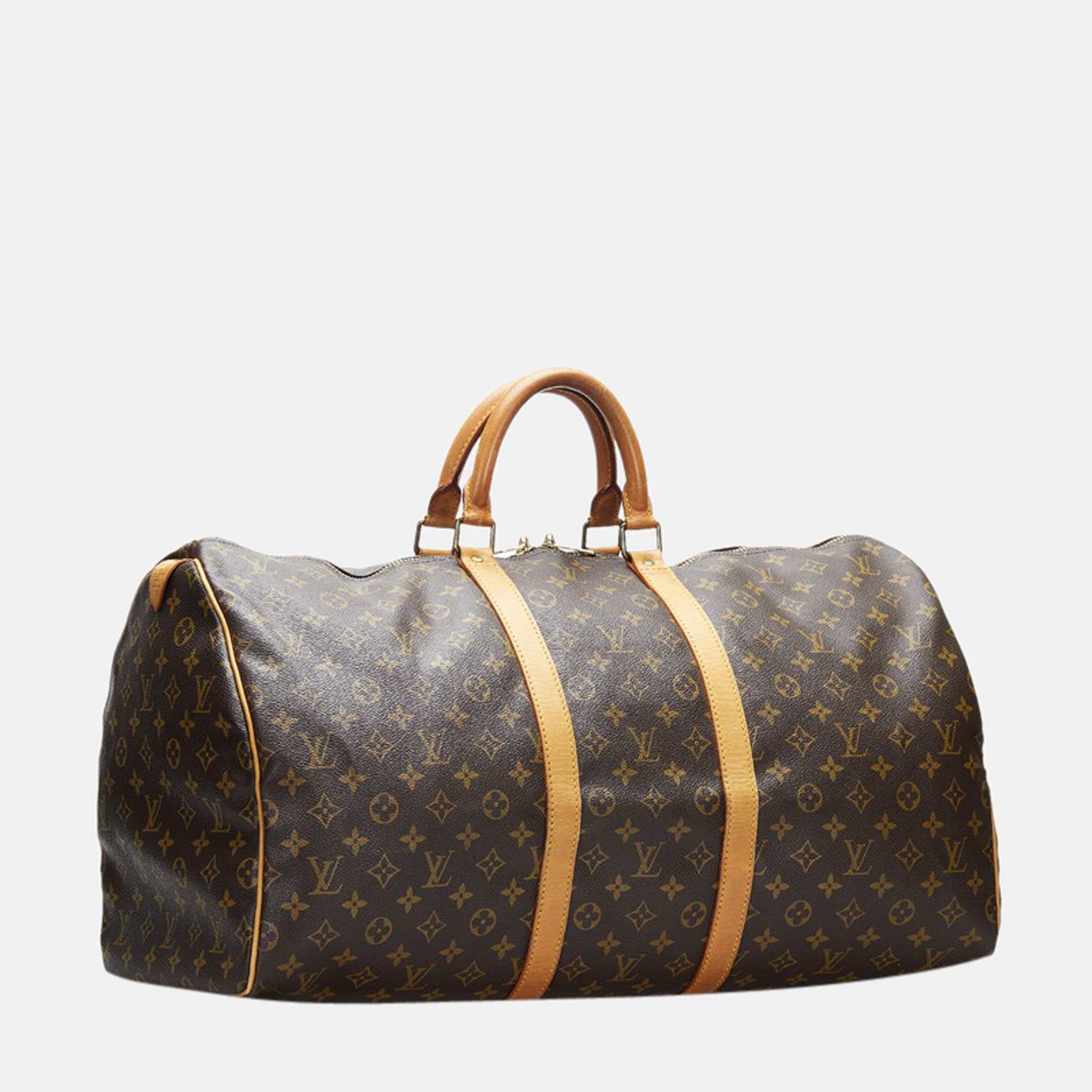 

Louis Vuitton Brown Monogram Canvas Keepall 55 Duffel Bag