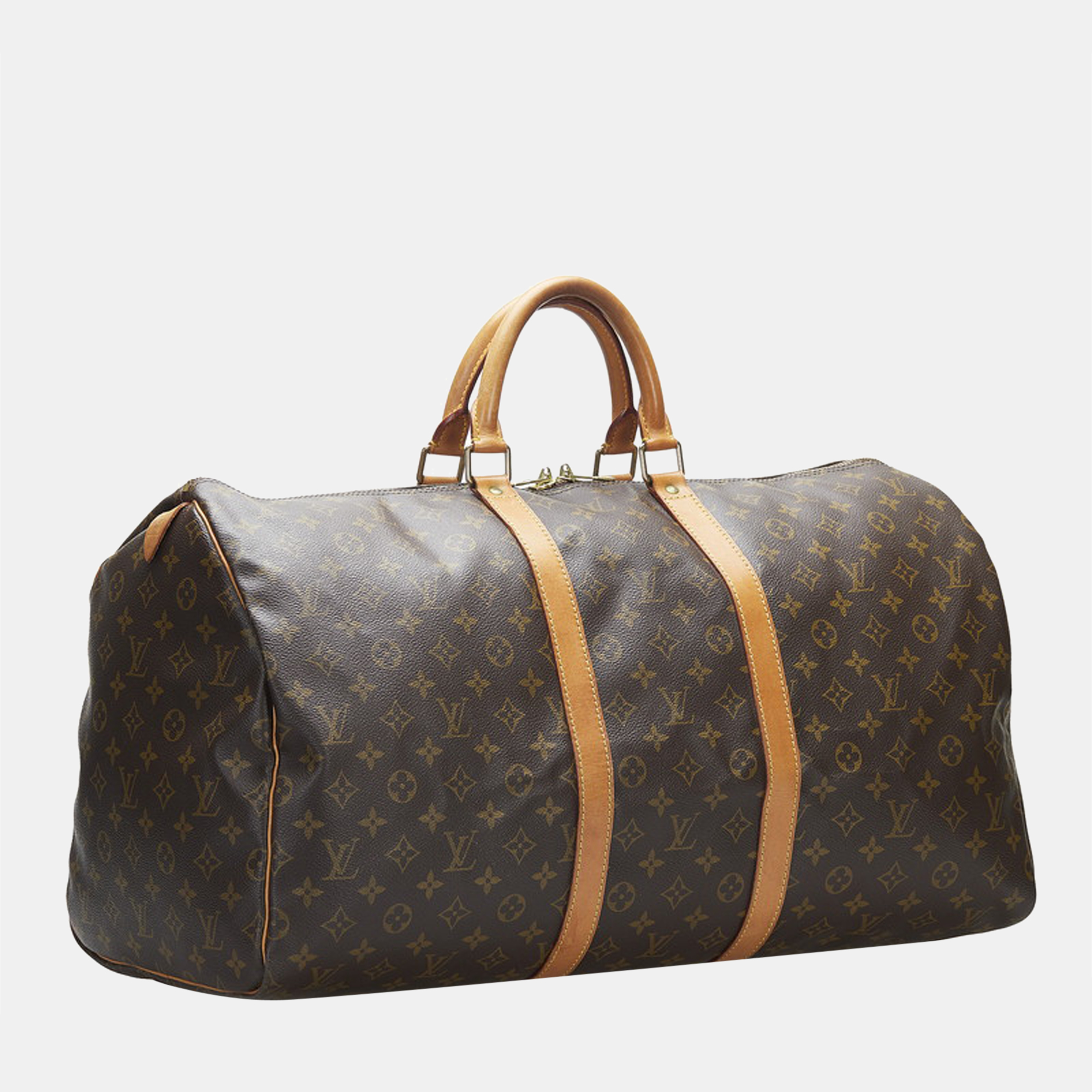 

Louis Vuitton Brown Canvas Monogram Keepall 55 Duffel Bag