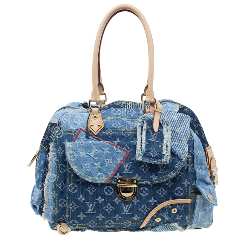 Louis Vuitton Blue Denim Bowly Limited Edition Shoulder Bag