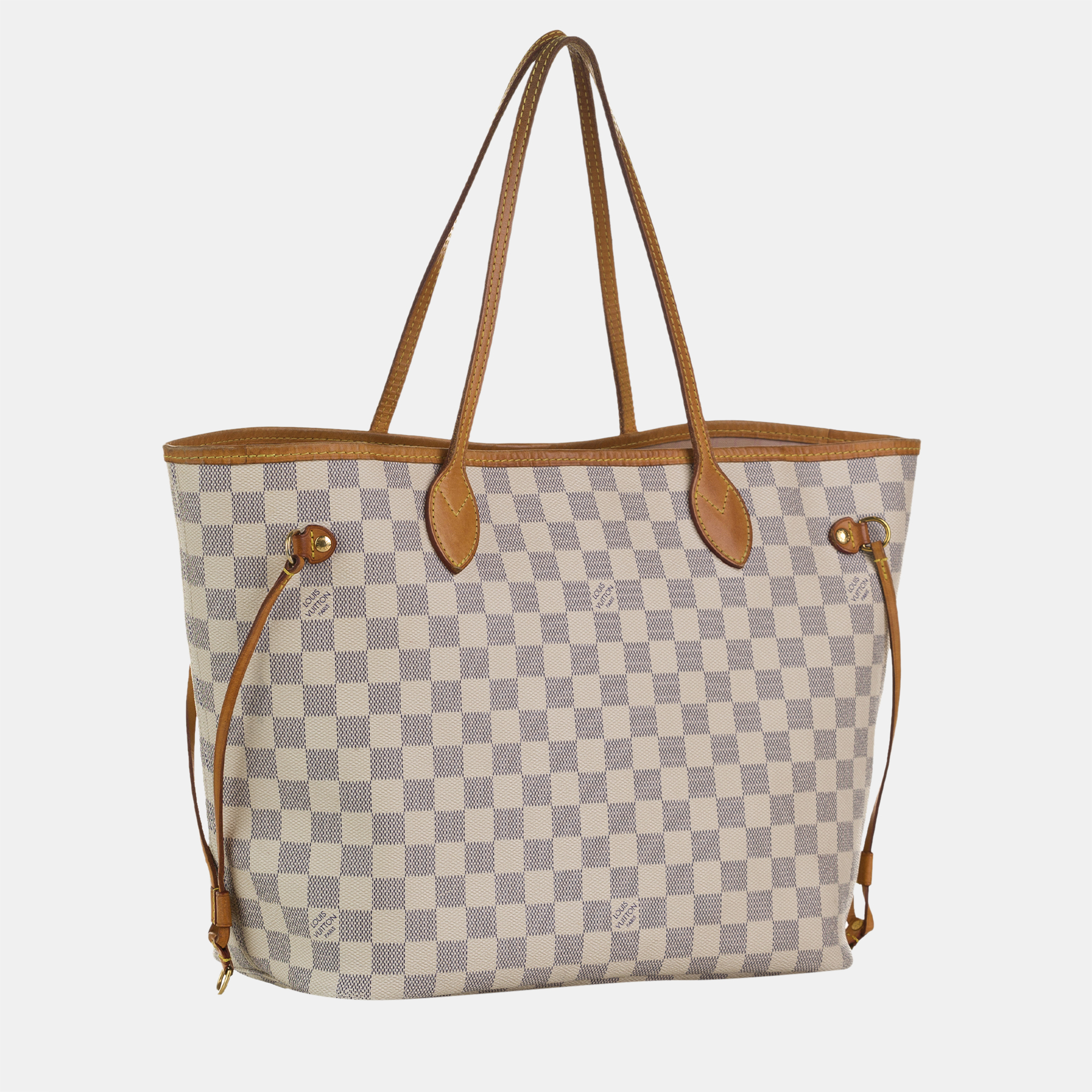 

Louis Vuitton White Damier Azur Neverfull MM