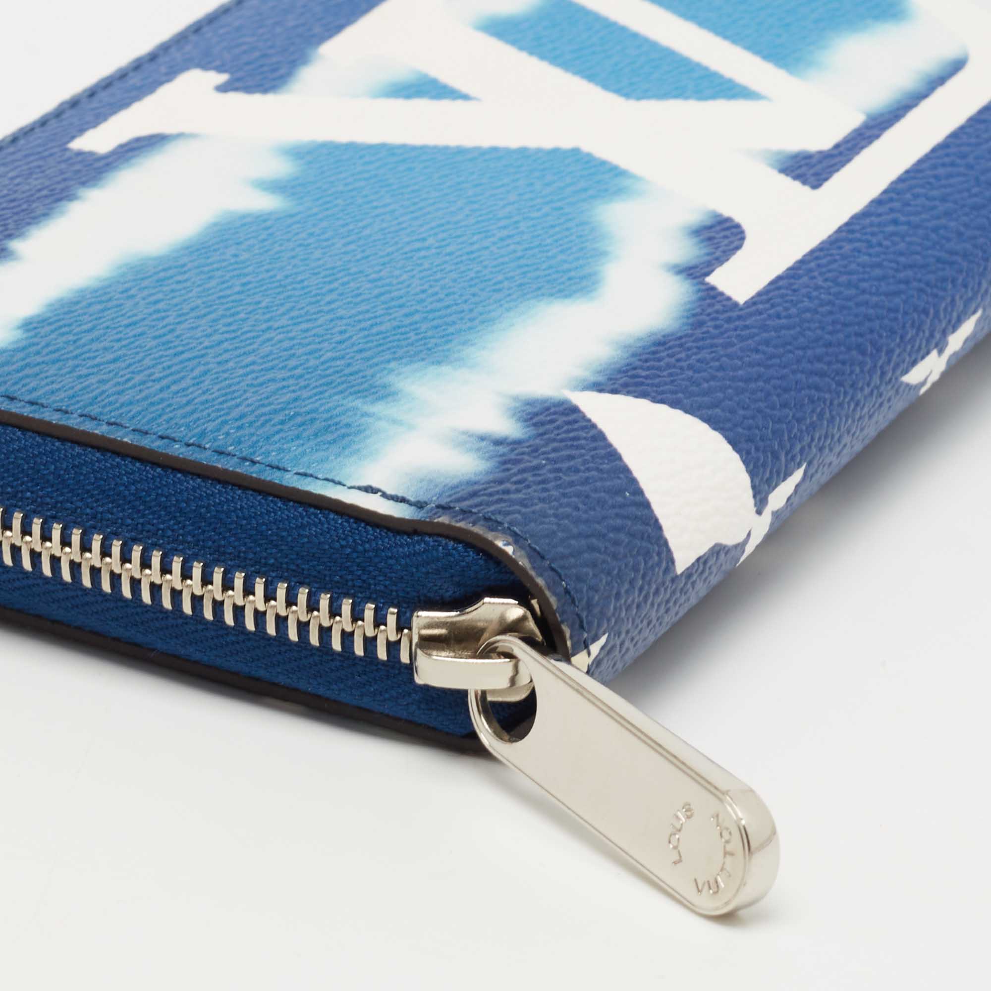 Louis Vuitton Zippy Wallet Gradient Pastel Blue in Coated Canvas