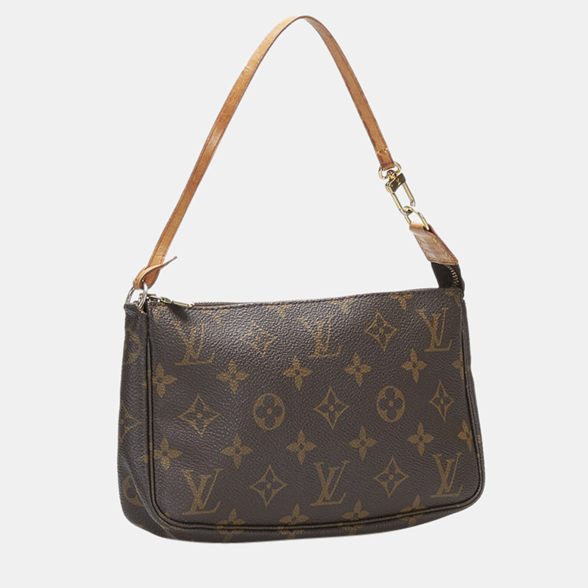 

Louis Vuitton Brown Canvas Monogram Pochette Accessoires Clutch Bag