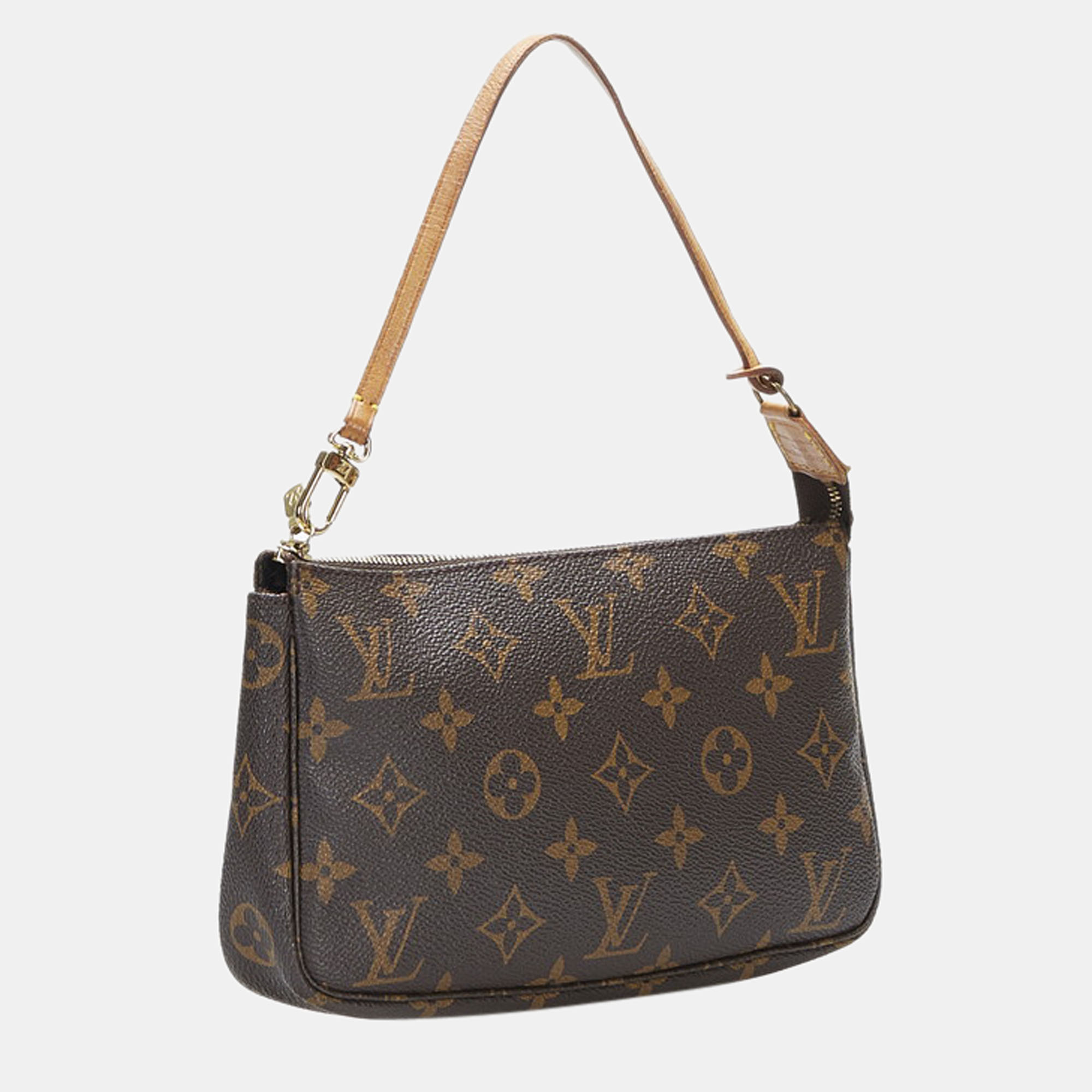 

Louis Vuitton Brown Canvas Monogram Pochette Accessoires Clutch Bag