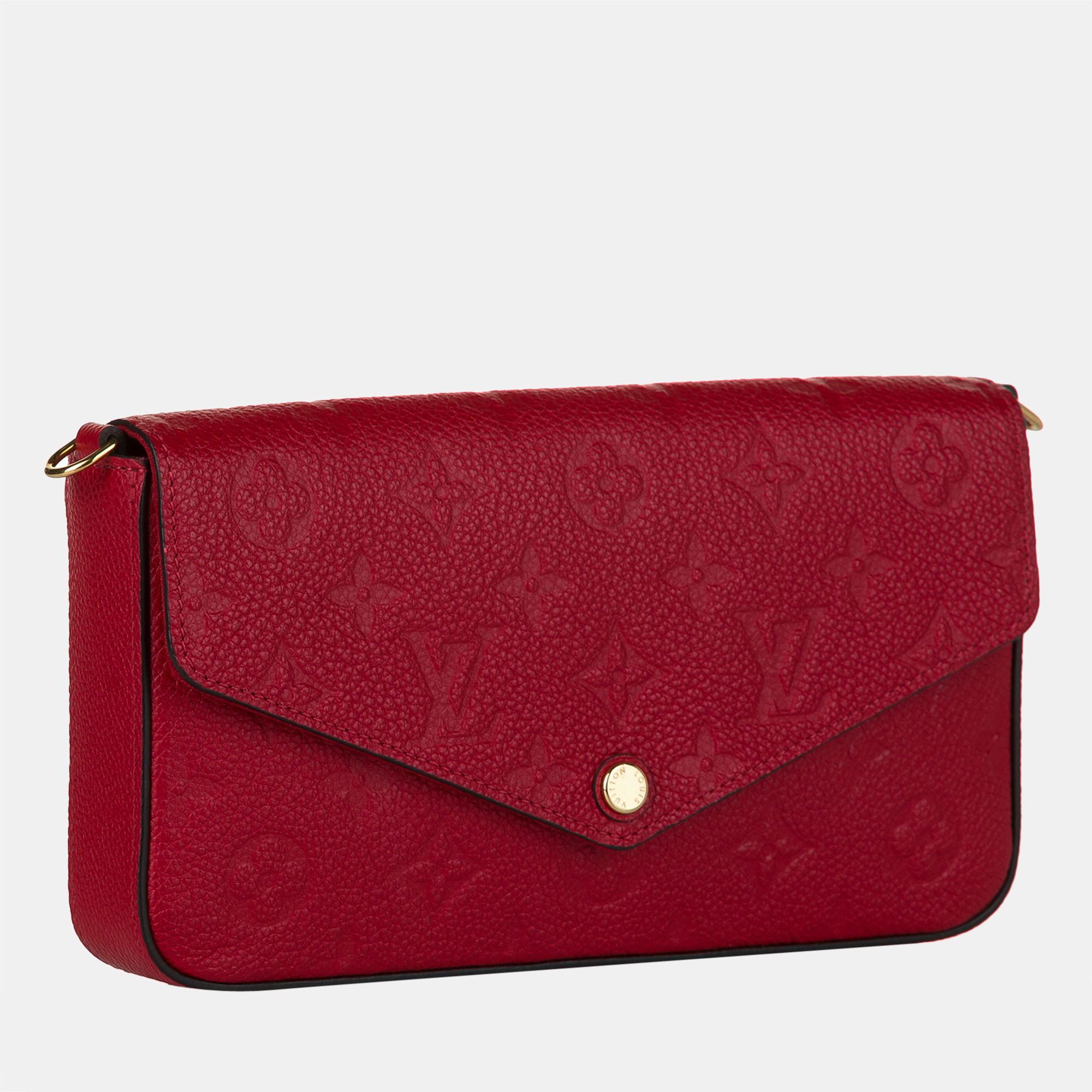 

Louis Vuitton Red Monogram Empreinte Pochette Felicie