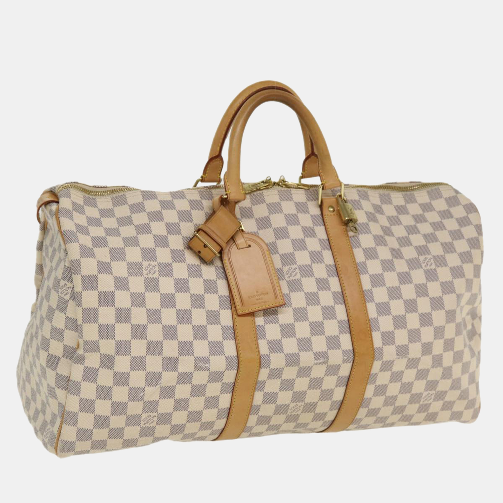 

Louis Vuitton Brown Damier Azur Canvas Keepall 50 bag, Blue