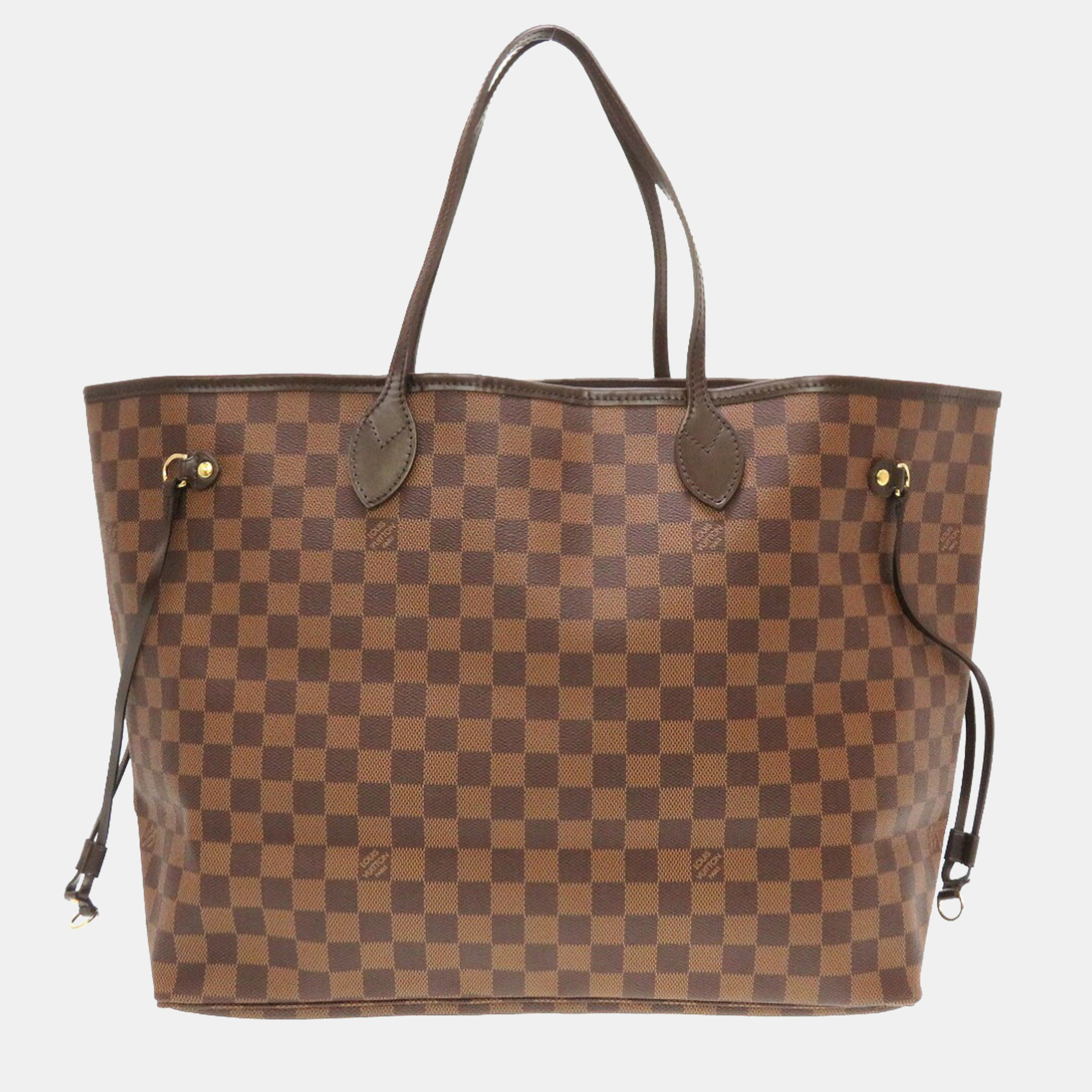 Pre-owned Louis Vuitton Damier Ebene Neverfull Gm Bag In Brown
