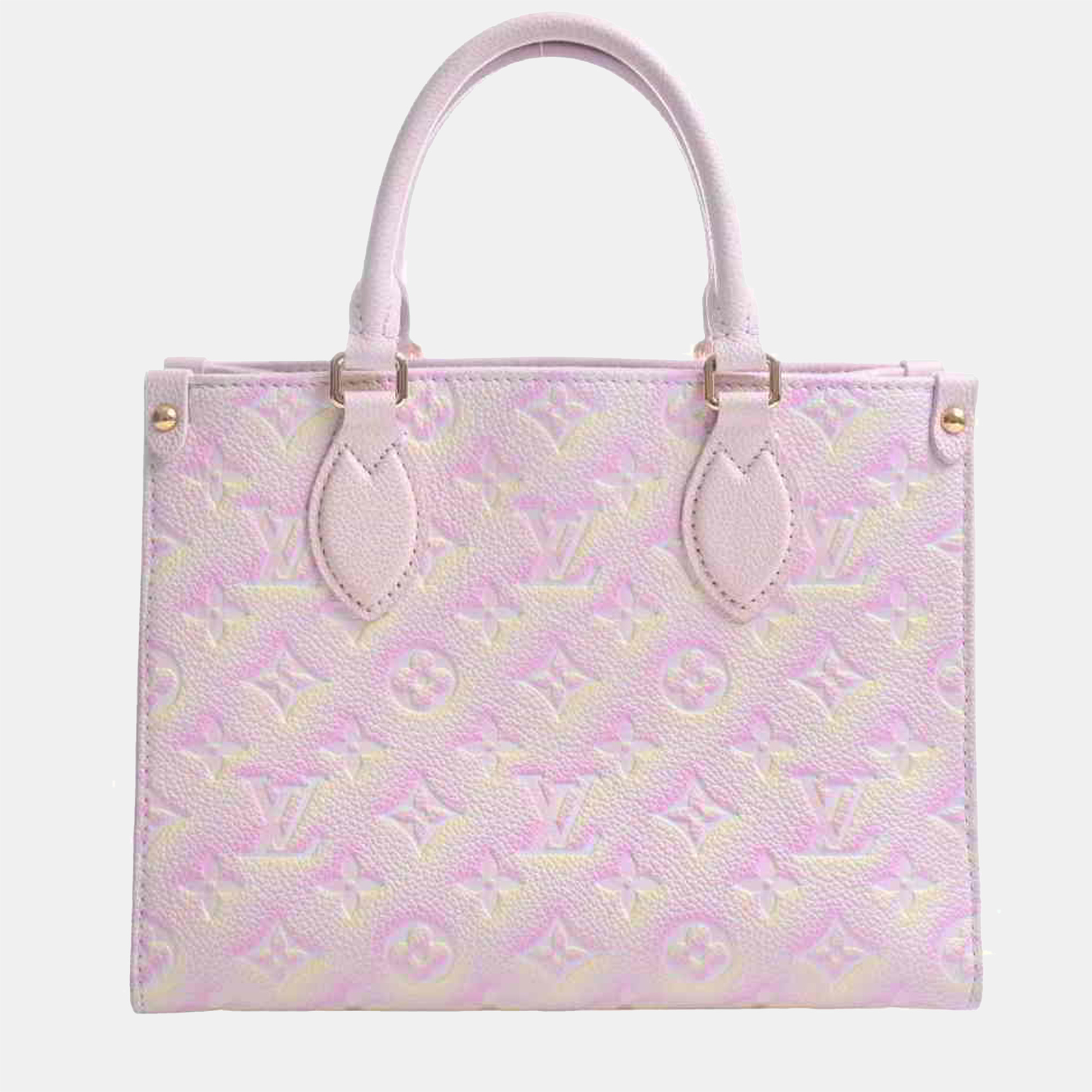 Louis Vuitton, Bags, Louis Vuitton Onthego Tote Stardust Monogram  Empreinte Leather Pm Blue Pink