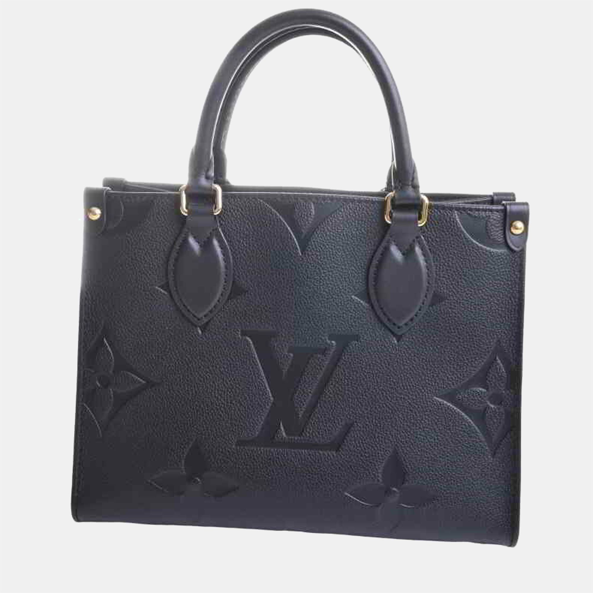 

Louis Vuitton Black Monogram empreinte Leather On The Go PM Tote Bag