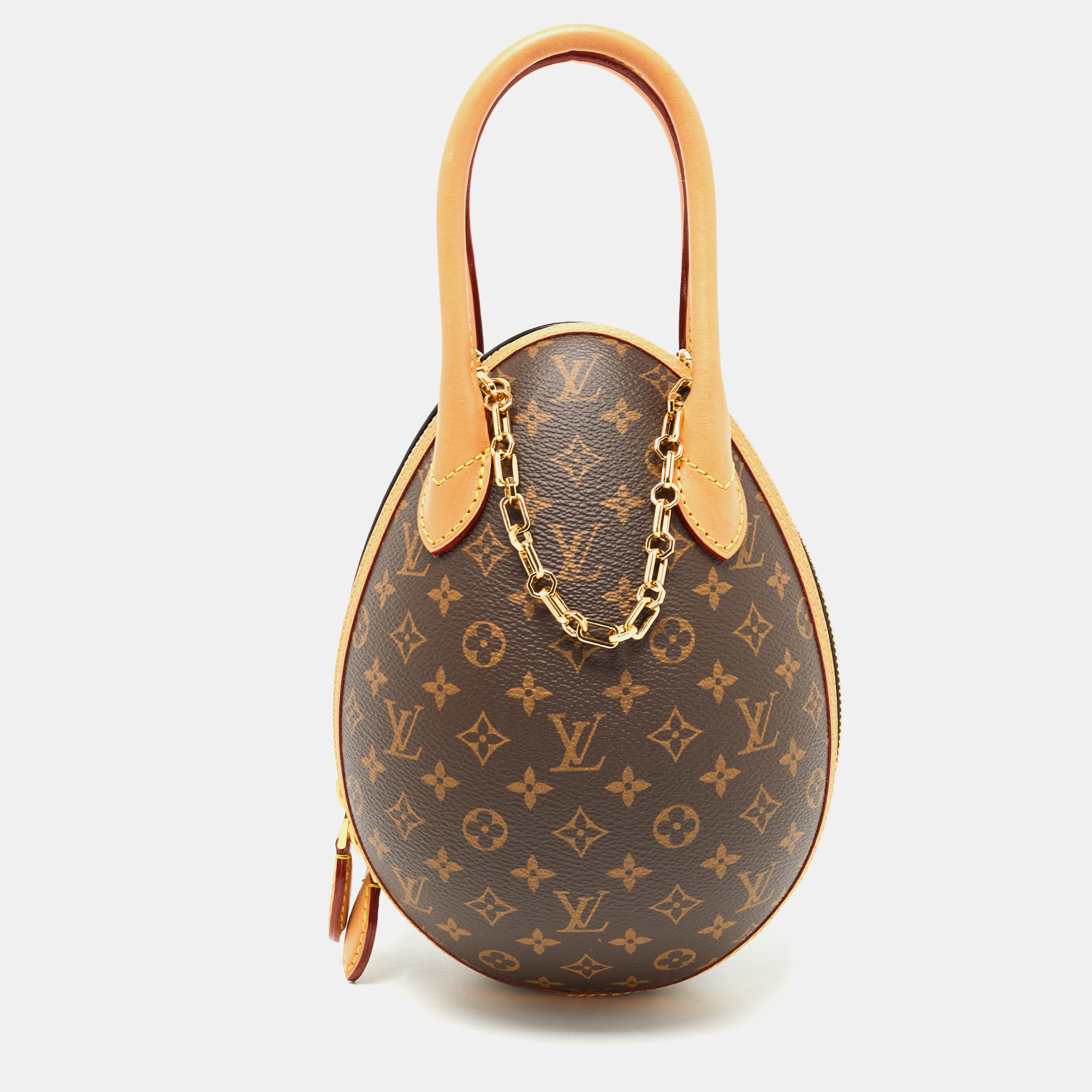 Egg bag leather handbag Louis Vuitton Brown in Leather - 26784466
