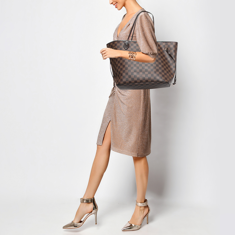 

Louis Vuitton Damier Ebene Canvas Neverfull MM Bag, Brown