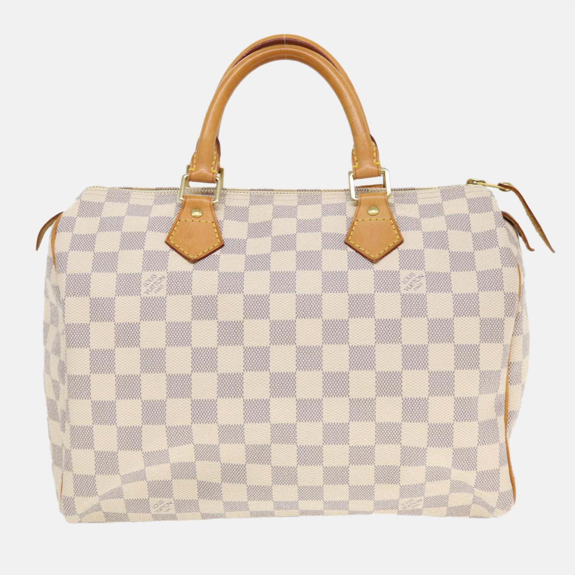 

Louis Vuitton White Damier Azur Canvas Speedy 30 Top Handle Bag