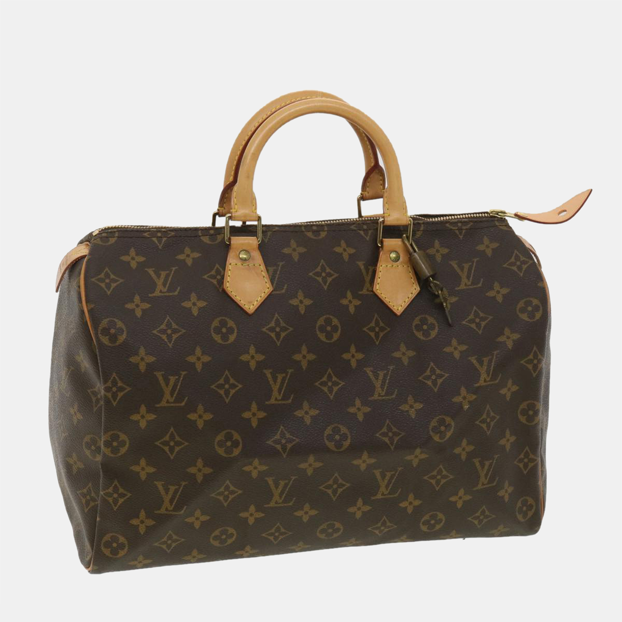 

Louis Vuitton Brown Monogram Canvas Speedy 35 Top Handle Bag