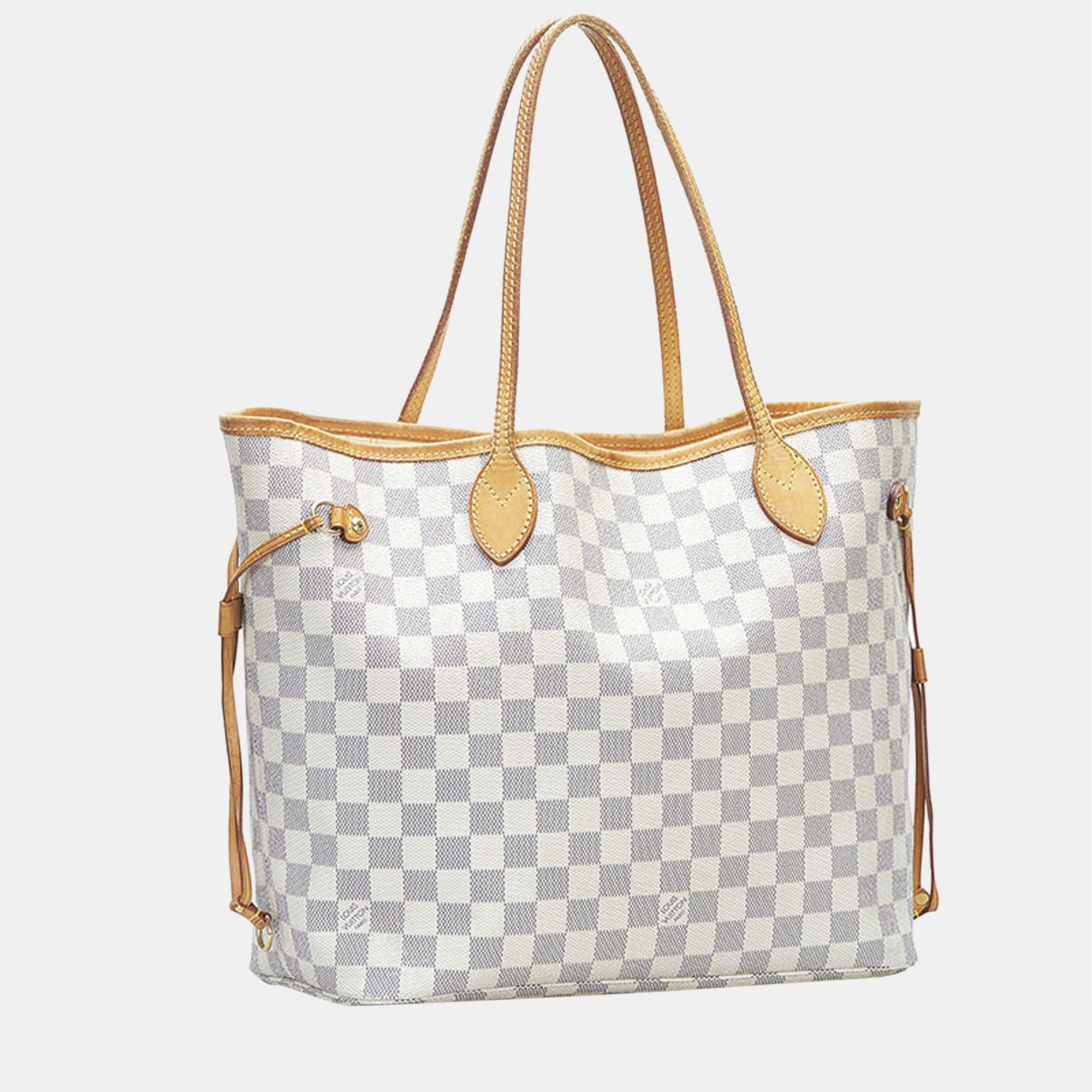 

Louis Vuitton White Damier Azur Canvas Neverfull MM Tote Bag