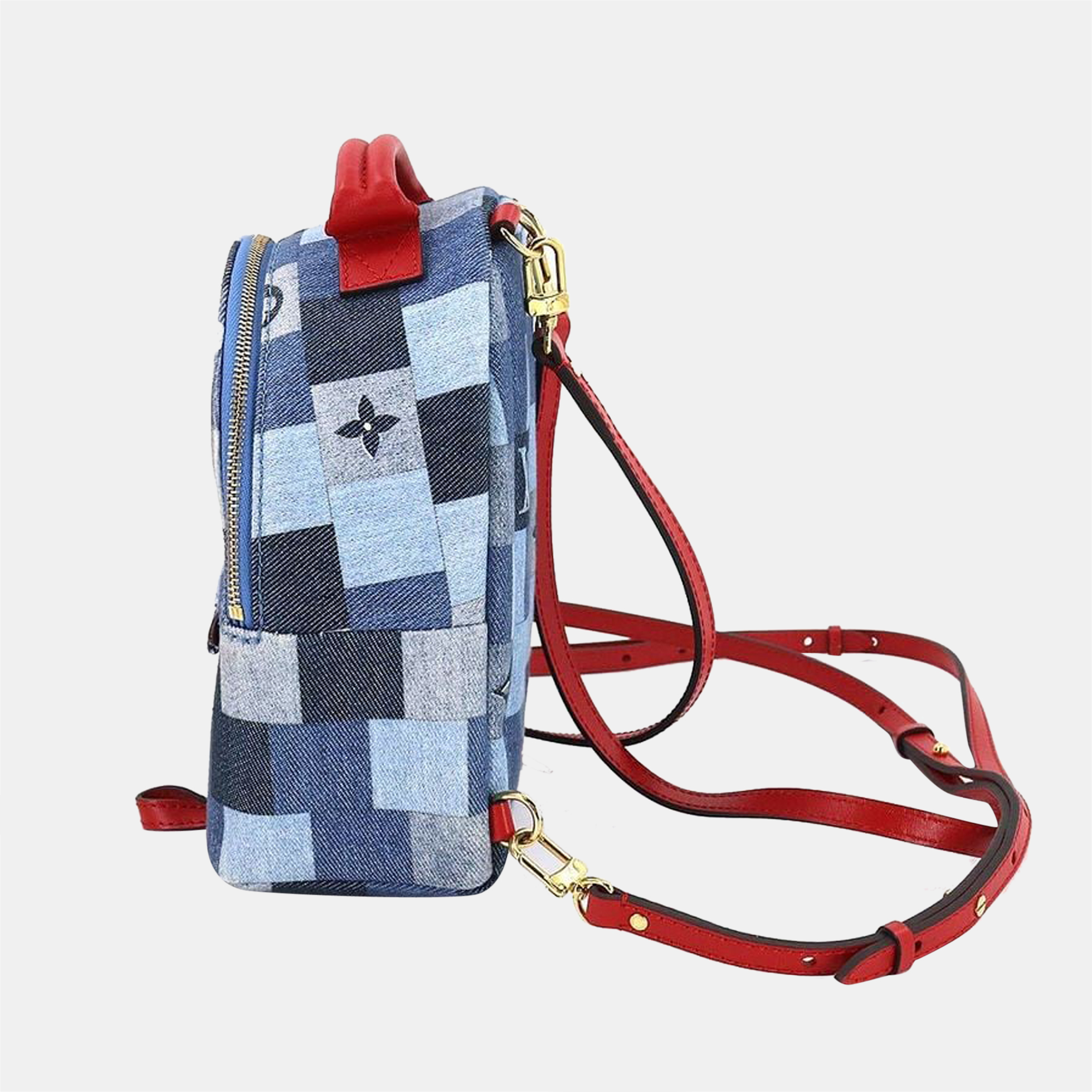 

Louis Vuitton Blue Denim Monogram Palm Springs Mini Backpack
