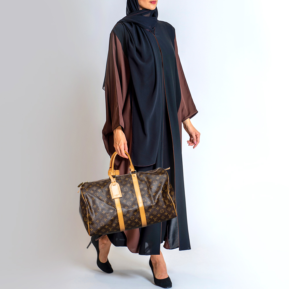 

Louis Vuitton Monogram Canvas Keepall 45 Bag, Brown