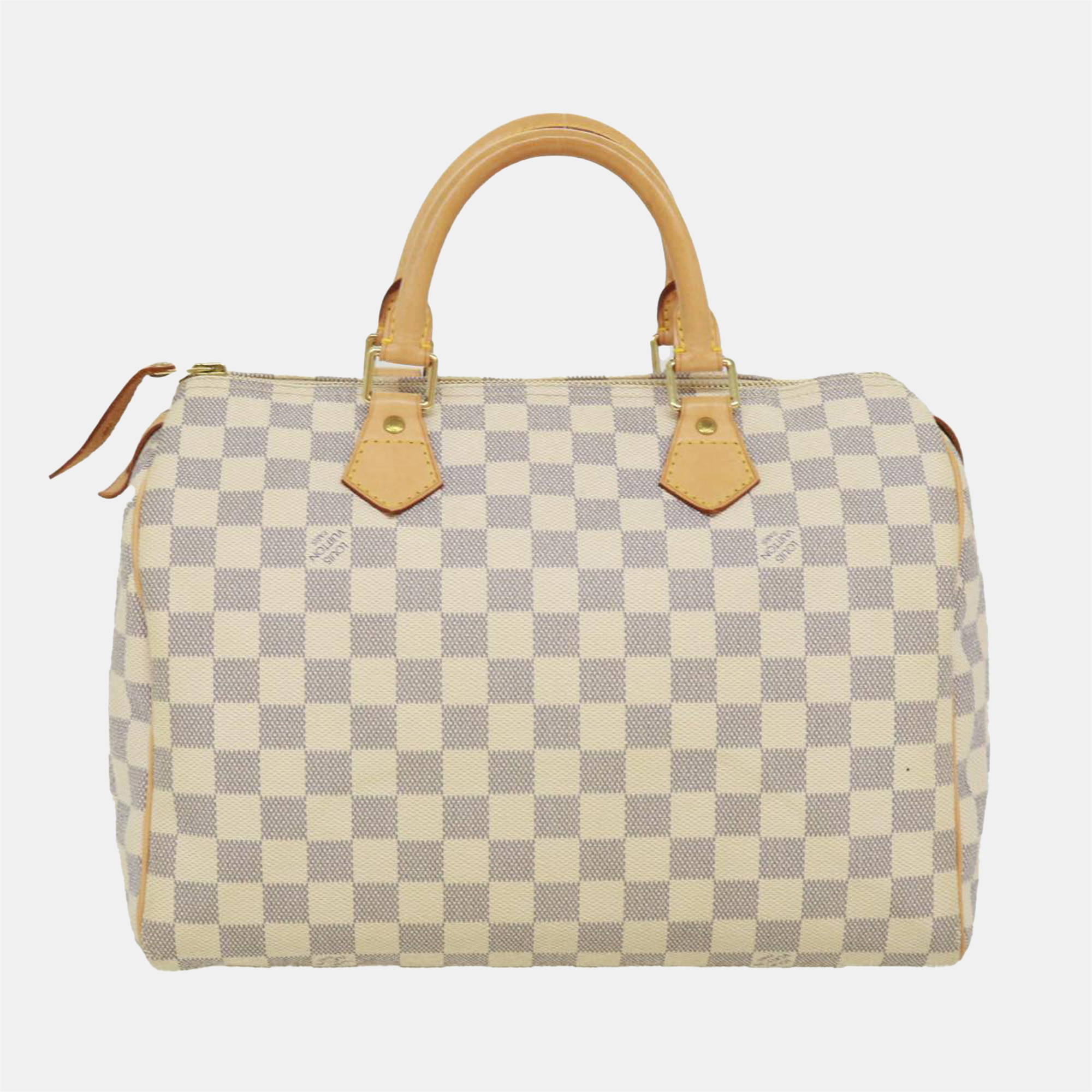

Louis Vuitton White Damier Azur Canvas Speedy 25 Top Handle Bags, Blue
