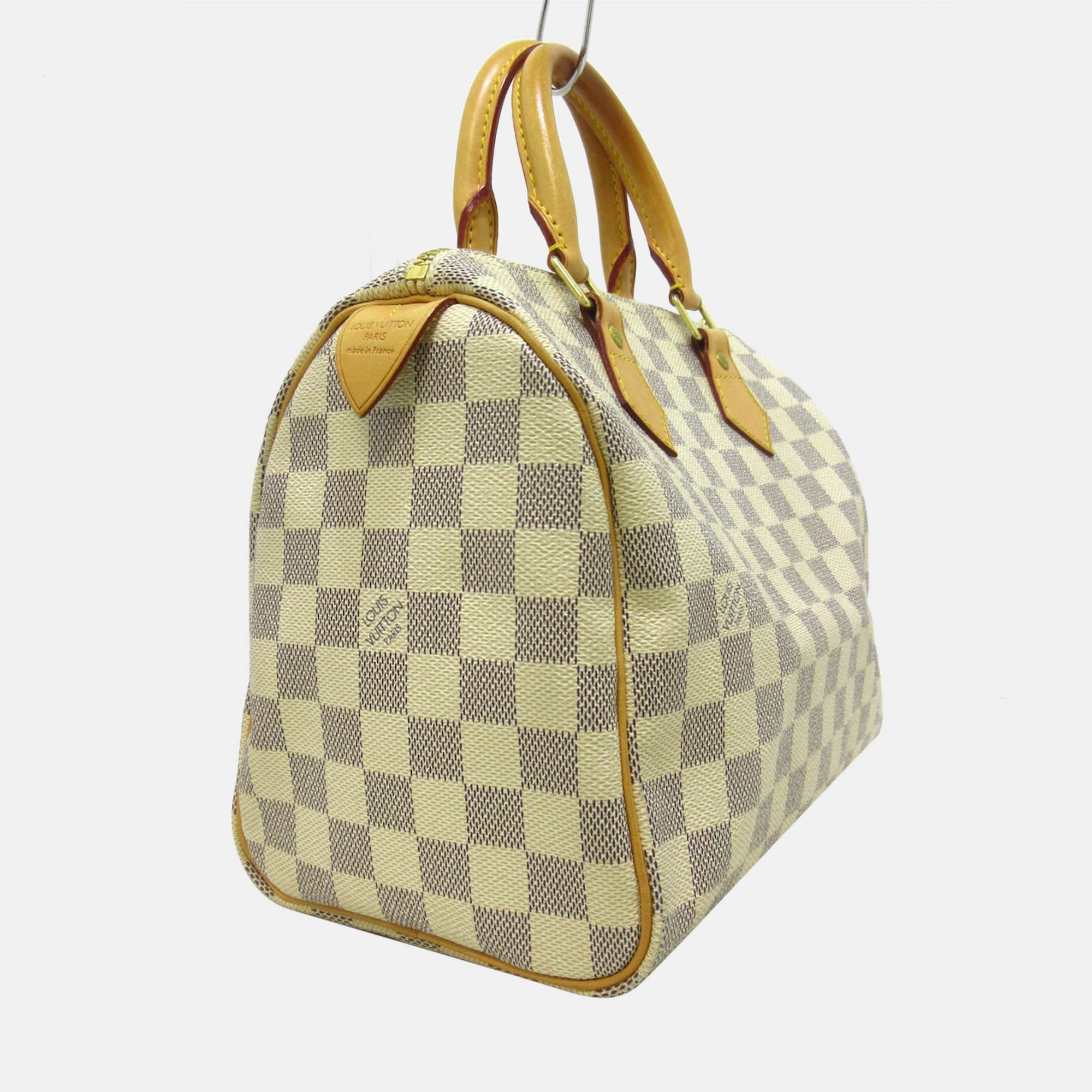 

Louis Vuitton White Damier Azur Canvas Speedy 25 Top Handle Bag, Blue